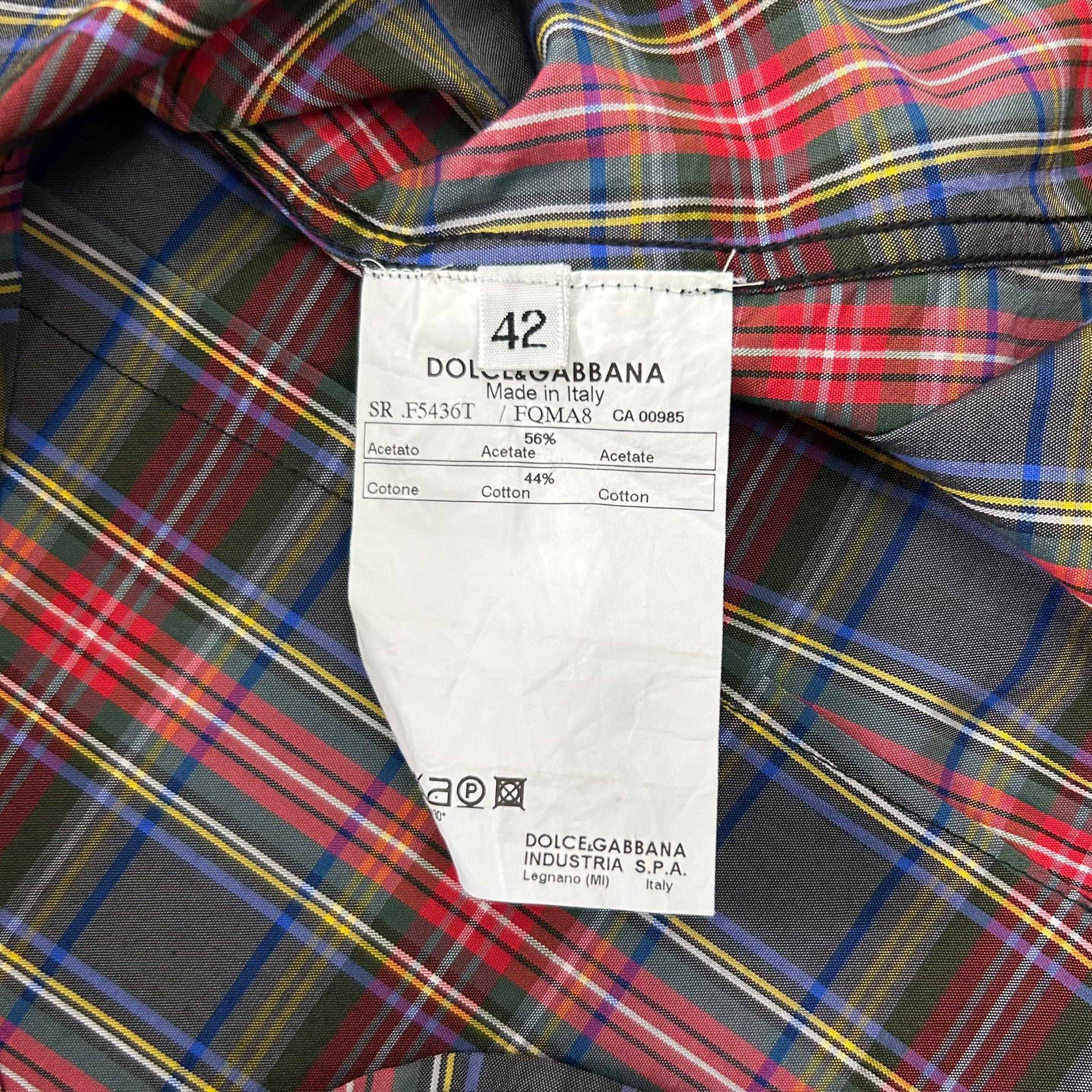 Dolce & Gabbana Dolce & Gabbana Western Style Tartan Pattern Shirt Size US S / EU 44-46 / 1 - 7 Thumbnail