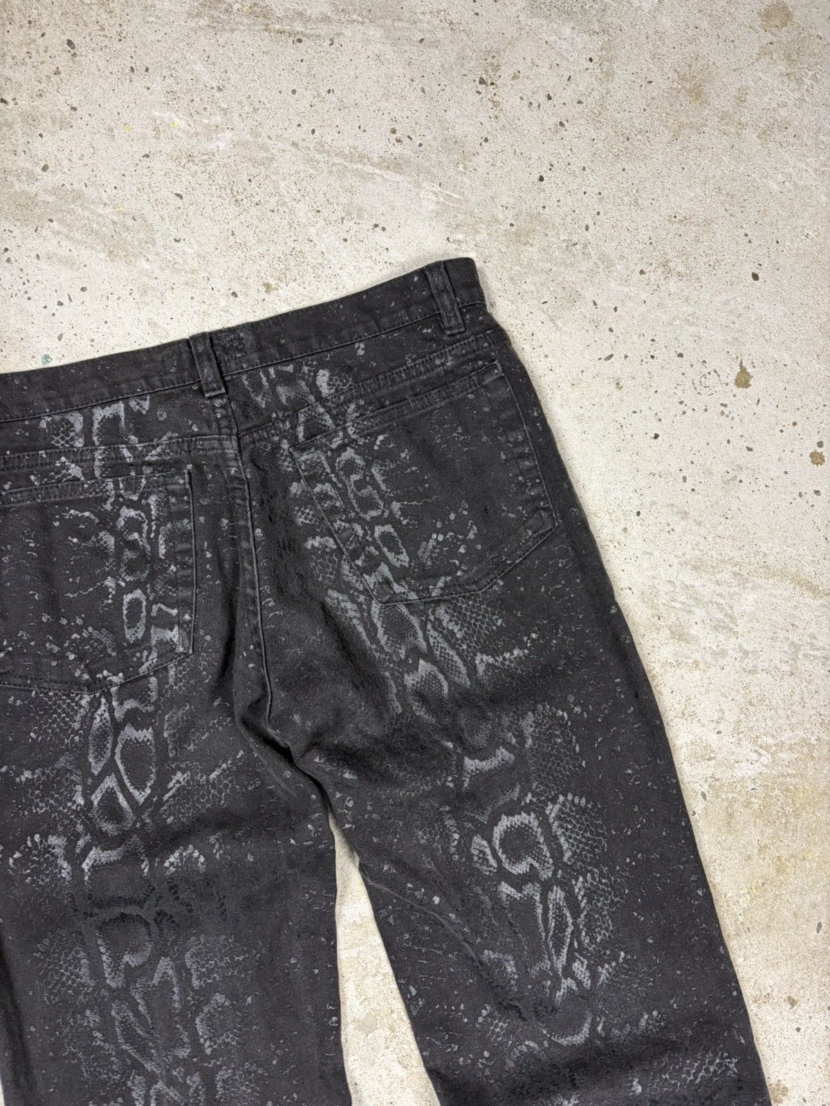 Roberto Cavalli AW1999 Roberto Cavalli Snakeskin Python Effect Obscure Pants Size 29" - 17 Thumbnail