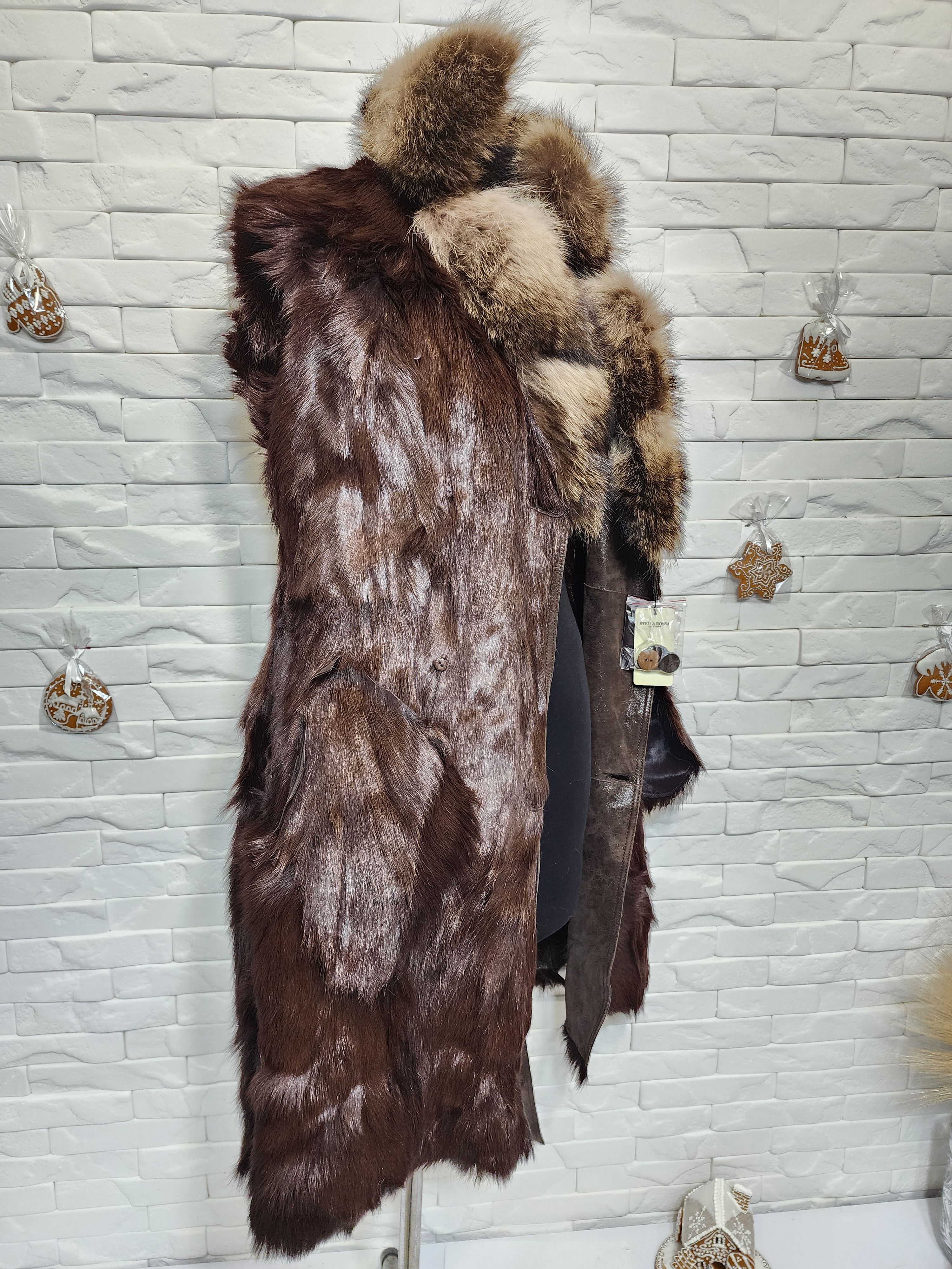 Furla Brown Sheepskin Coat: Women's Genuine Fur Size L / US 10 / IT 46 - 9 Thumbnail