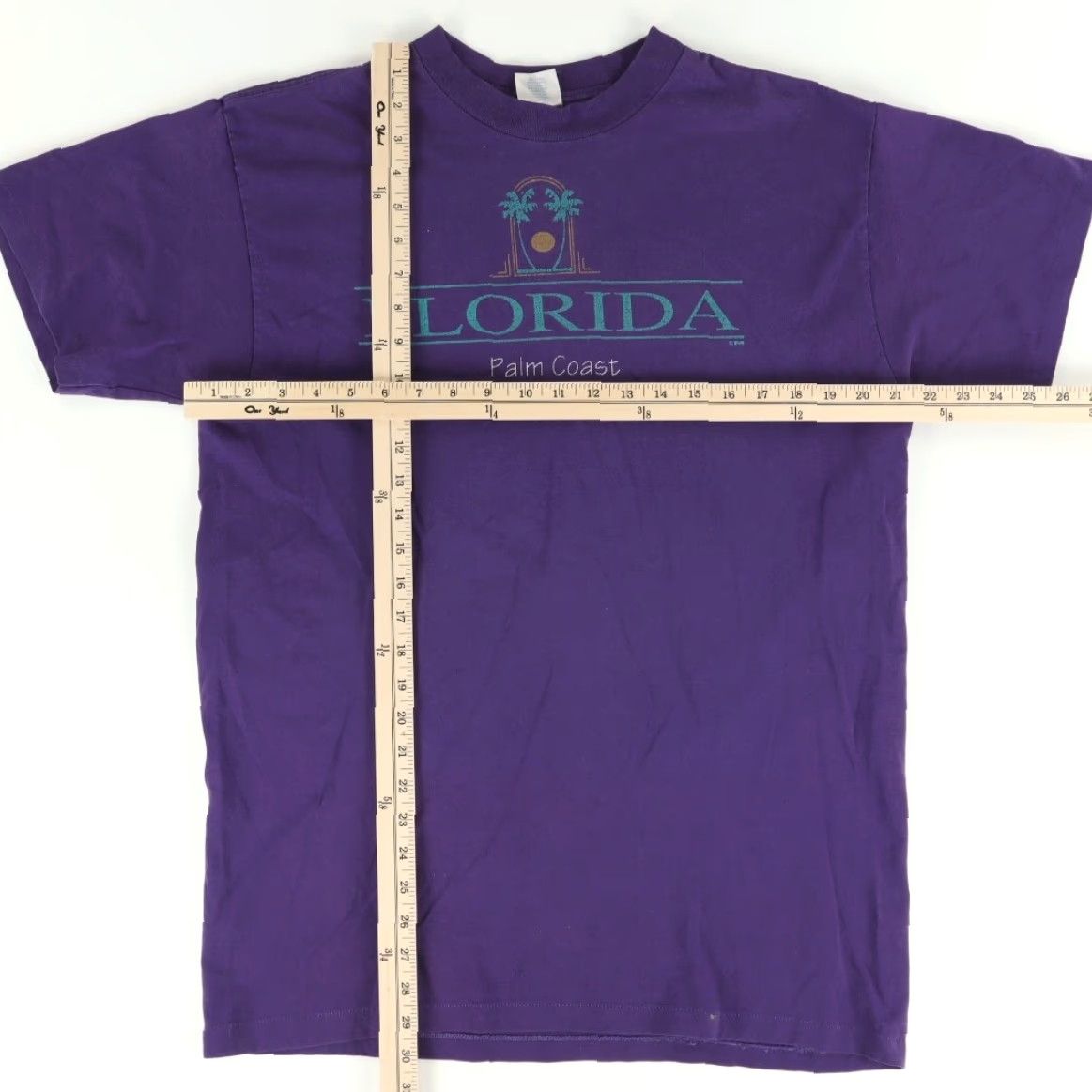 Vintage VTG Sunshine Apparel Florida Palm Solid T-Shirt Purple Men's XL Shirt Size US XL / EU 56 / 4 - 3 Thumbnail
