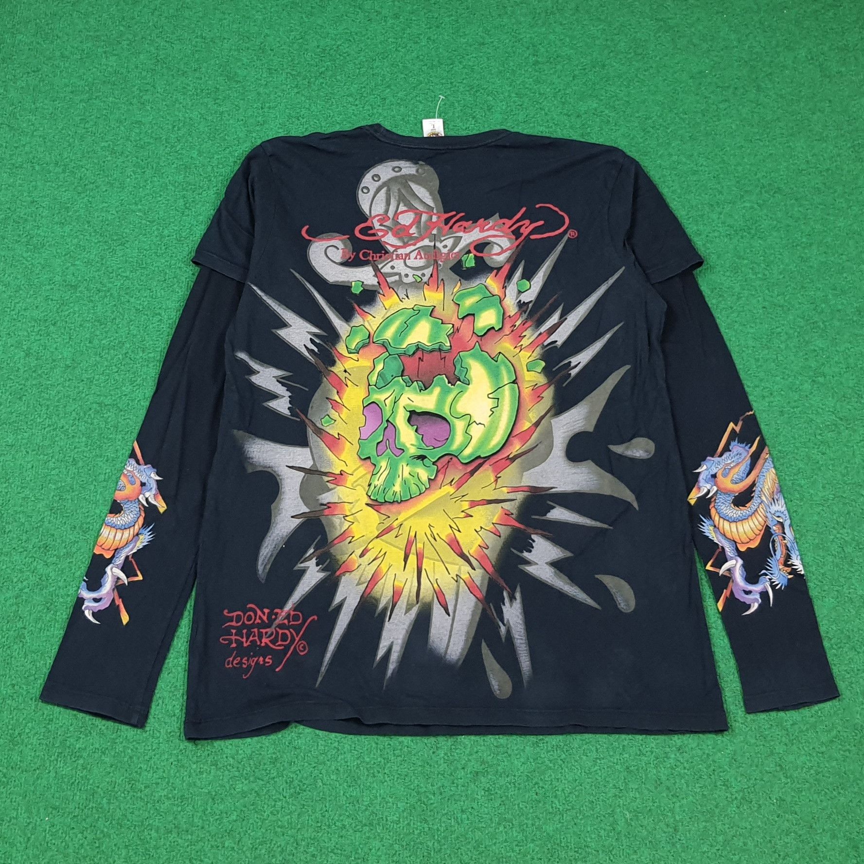 Ed Hardy Vintage Ed Hardy by Christian Audigier Graphic Tee C285N67 Size US L / EU 52-54 / 3 - 3 Thumbnail