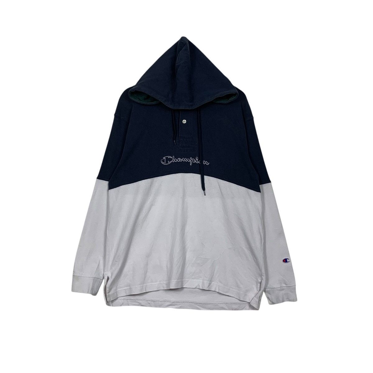 Champion CHAMPION Center Logo Half Button Pullover Hoodie #2429-C109 Size US M / EU 48-50 / 2 - 1 Thumbnail