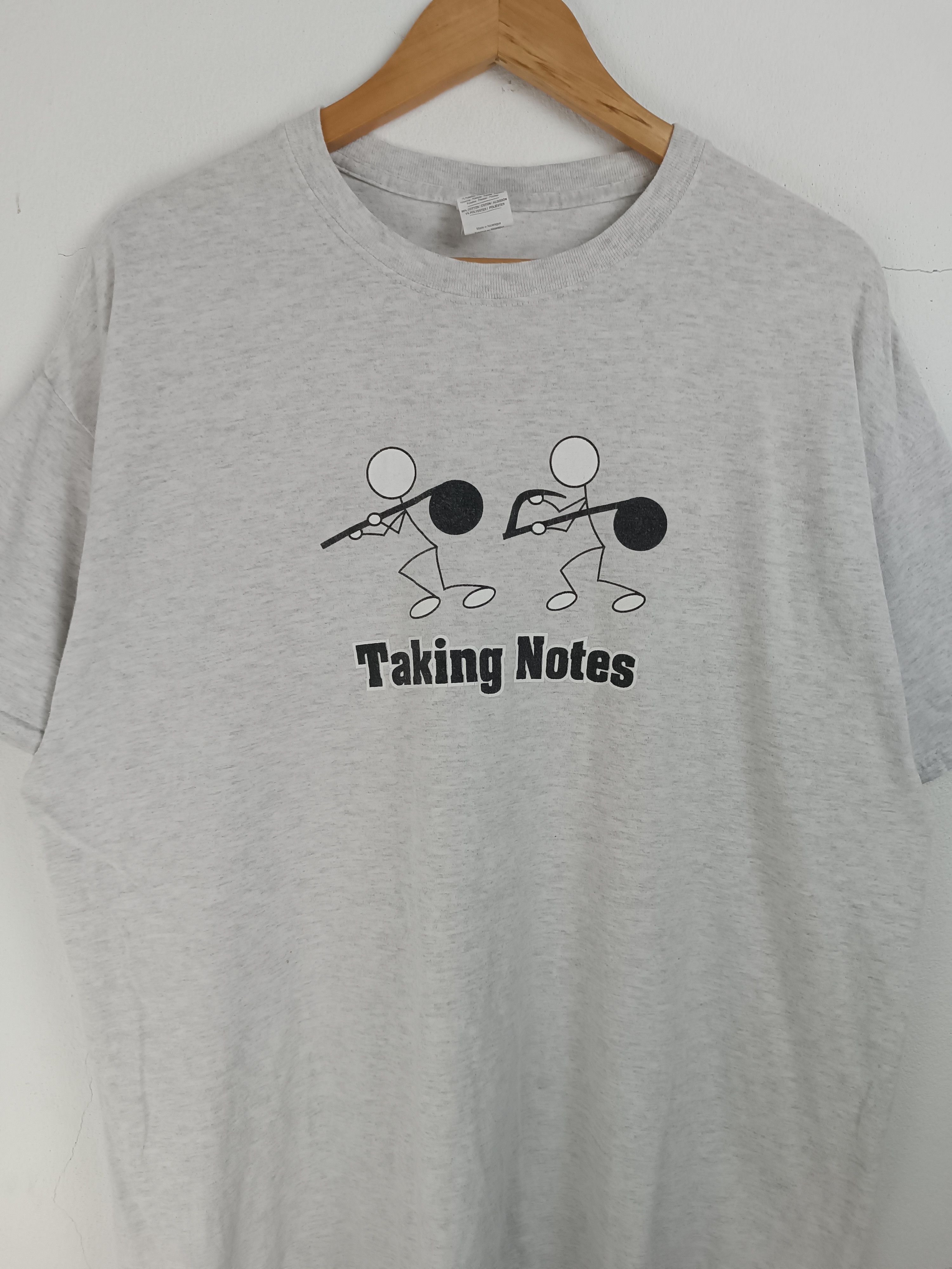 Vintage VINTAGE TAKING NOTES PARODY FUNNY QUOTE TEE HUMOR ADULTS Size US XL / EU 56 / 4 - 7 Thumbnail