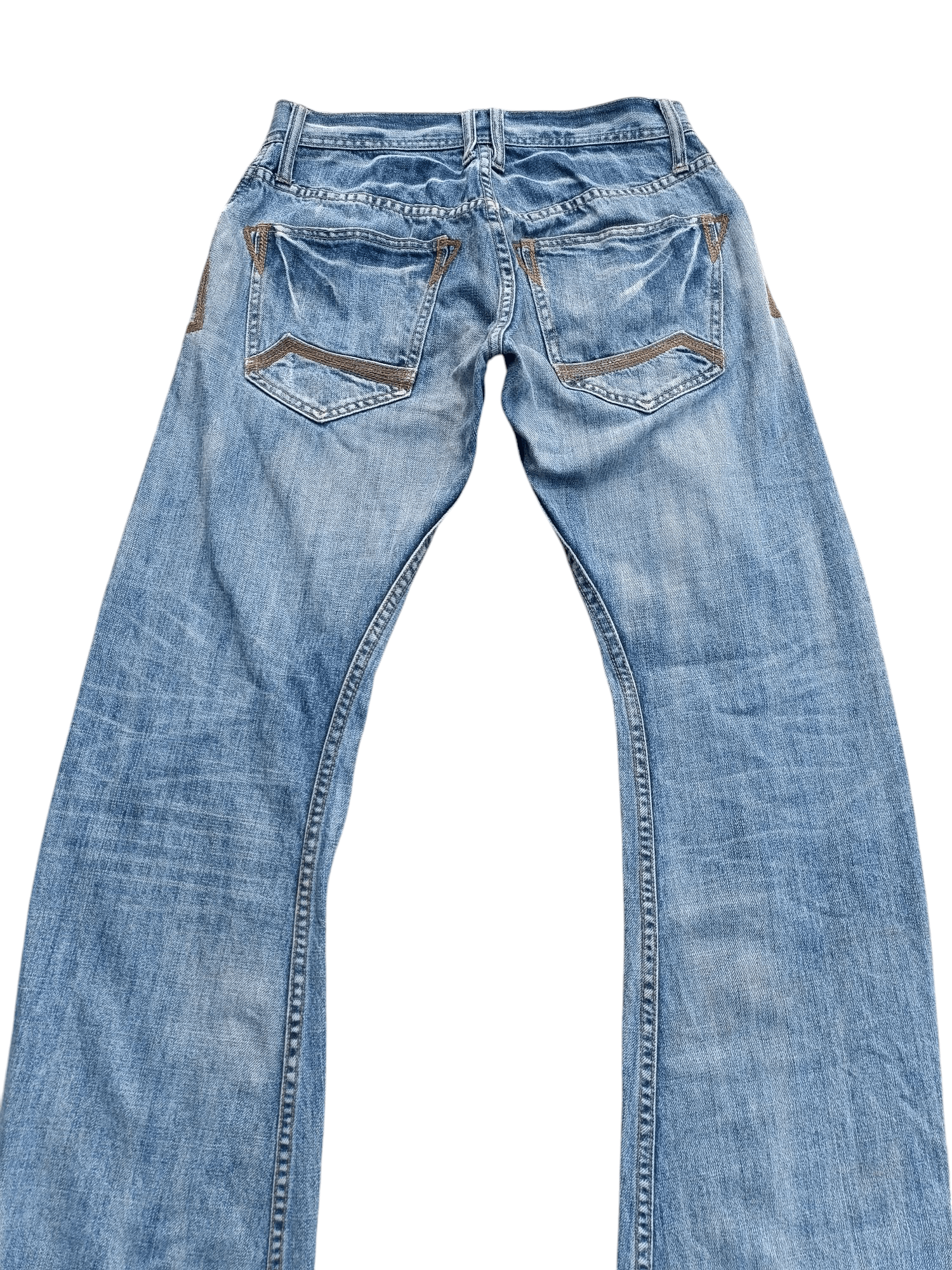 Japanese Brand Japanese TKMIXPICE Distressed Baggy Twisted Leg Denim E254 Size US 29 - 8 Thumbnail