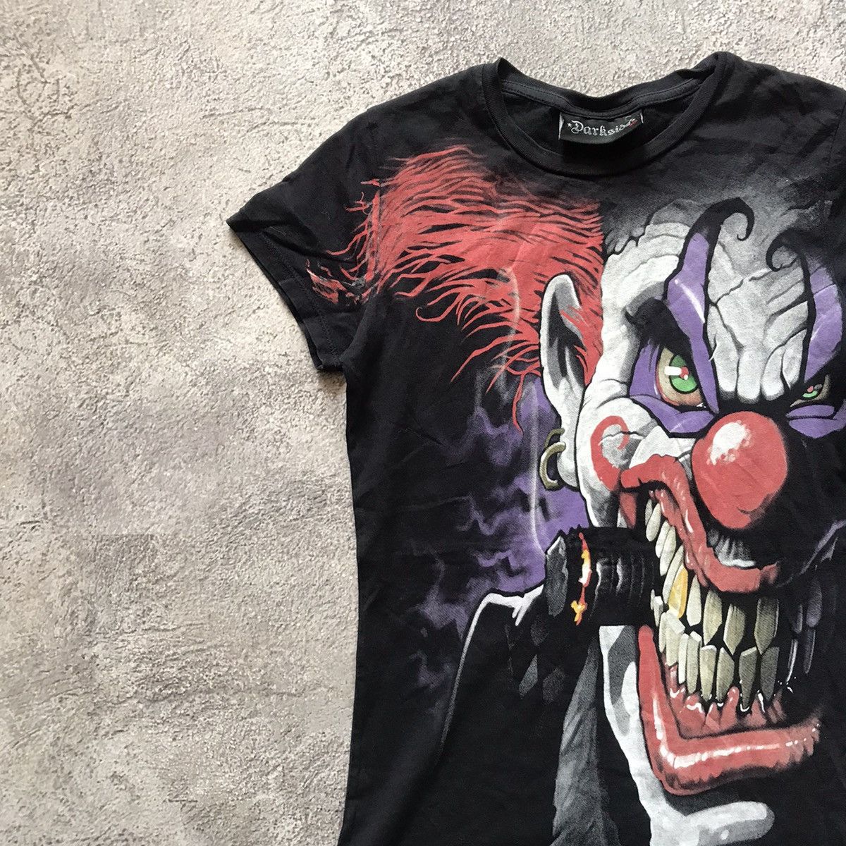 Vintage Vintage 90s Horror Graphic Tee Joker Skull Grunge Punk M Size M / US 6-8 / IT 42-44 - 3 Thumbnail