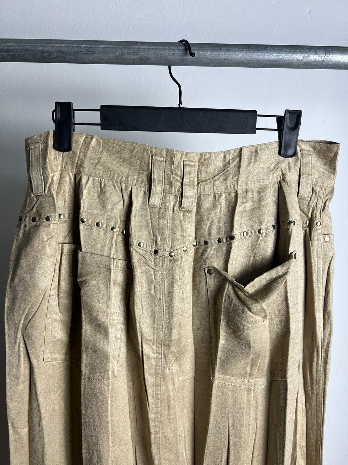 Homme Plisse Issey Miyake × Issey Miyake Vintage IsseyMiyake Maxi Pleated Studded Skirts Size 30" / US 8 / IT 44 - 7 Thumbnail
