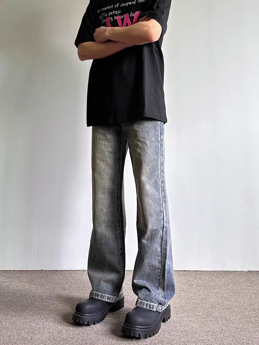 Japanese Brand × Jean Washed casual straight-leg vintage high street jeans Size US 30 / EU 46 - 5 Thumbnail