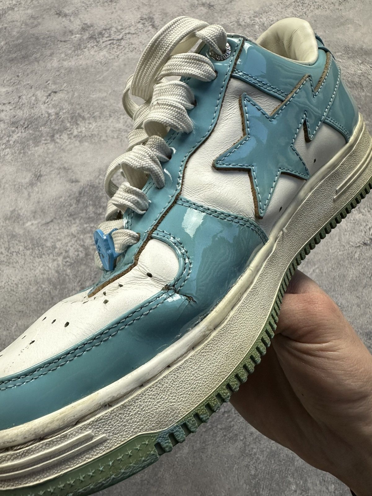 Bape A Bathing Ape Bape Sta Blue White Sneakers size 8.5 Size US 8.5 / EU 41-42 - 24 Thumbnail