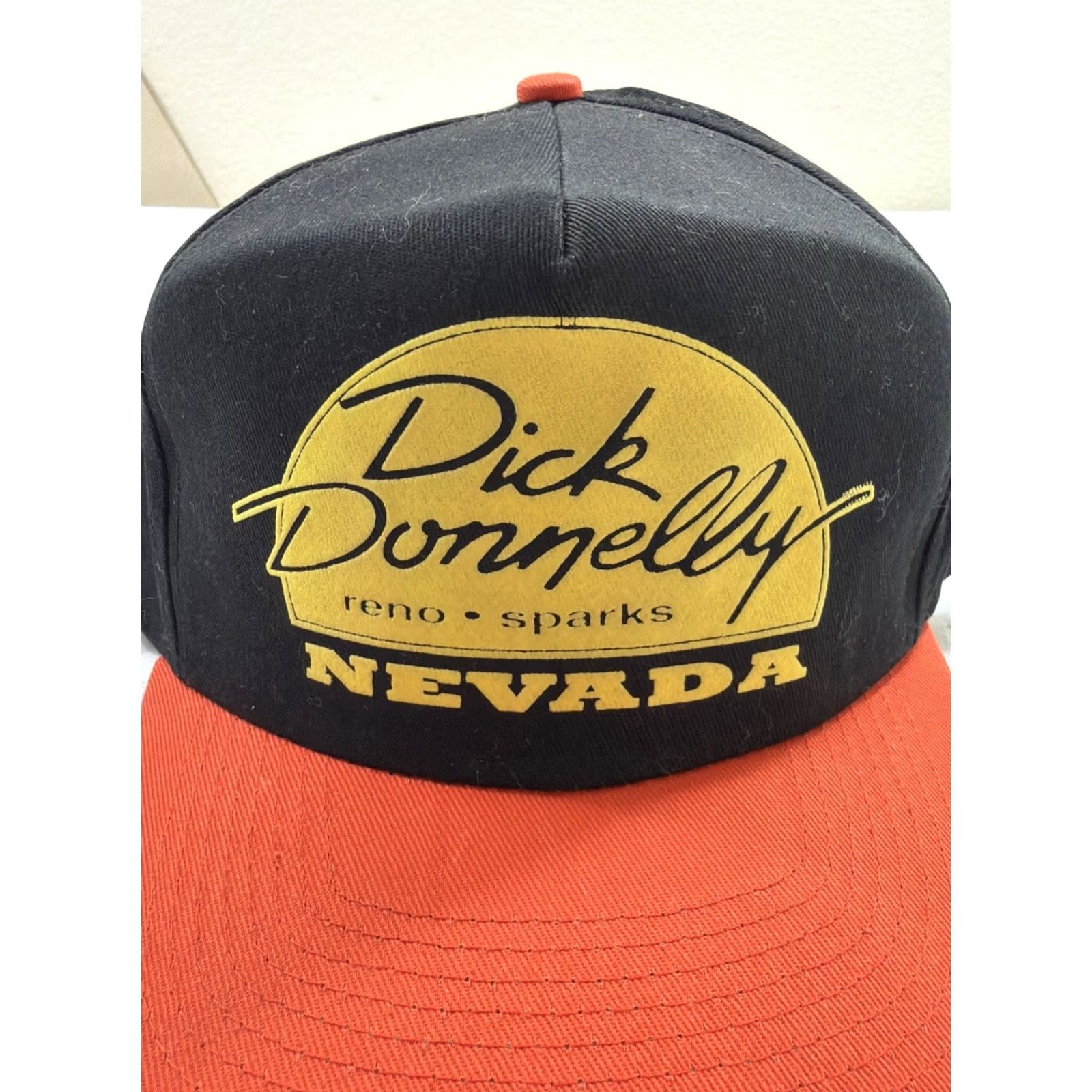 Vintage VINTAGE KC Collections Snapback Hat Mens One Size Black Orange Dick Donnelly Nevada Size ONE SIZE - 4 Thumbnail
