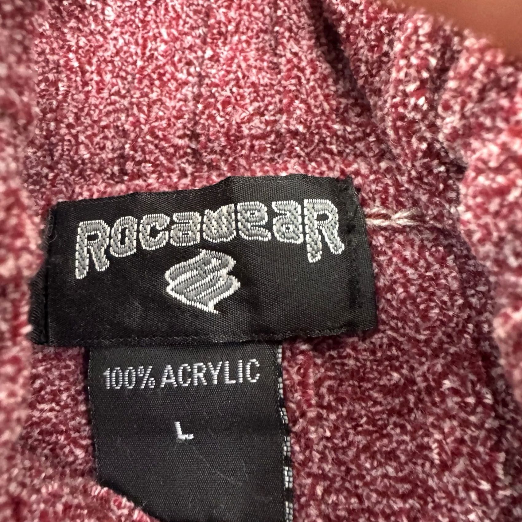 Rocawear VINTAGE Rocawear Turtleneck Sweater Adult L Red Hip Hop Y2K Hipster Patch Pullover 90s Mens Size US L / EU 52-54 / 3 - 5 Thumbnail