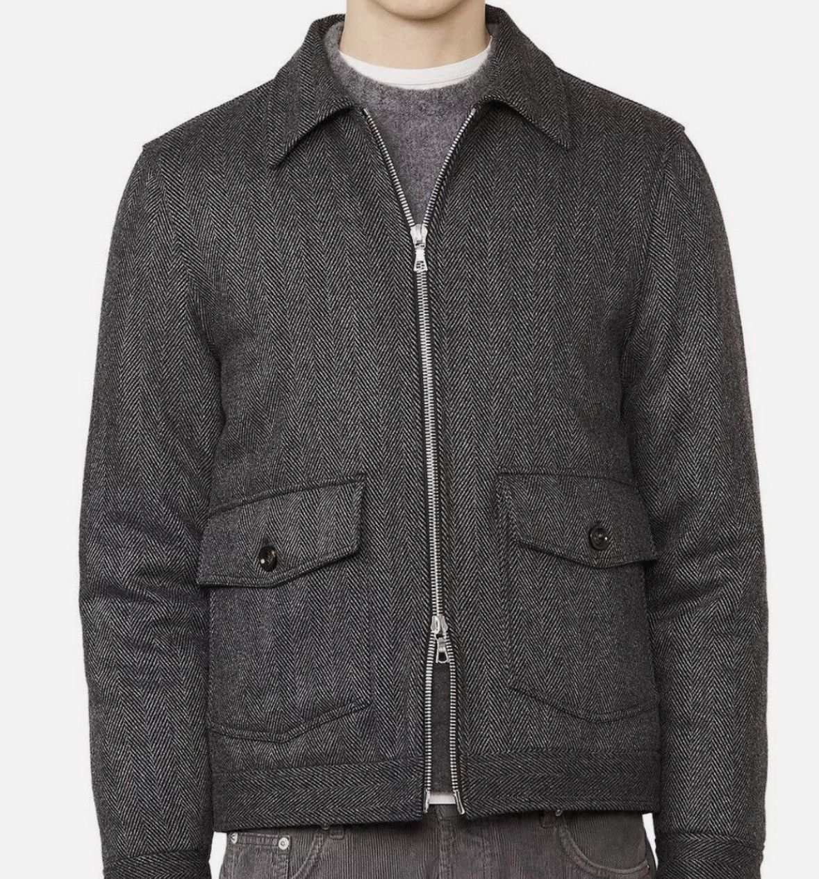Officine Generale Officine Generale Submarine Herringbone Jacket Size US L / EU 52-54 / 3 - 1 Thumbnail
