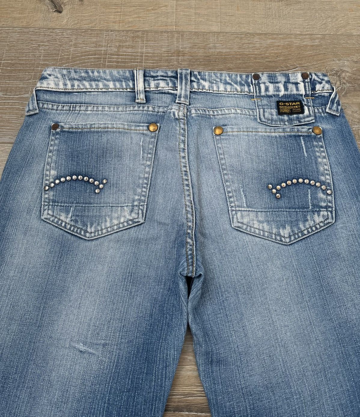 If Six Was Nine CRAZY G-STAR RAW IF SIX WAS NINE VINTAGE FLARED JEANS Size US 31 - 2 Thumbnail