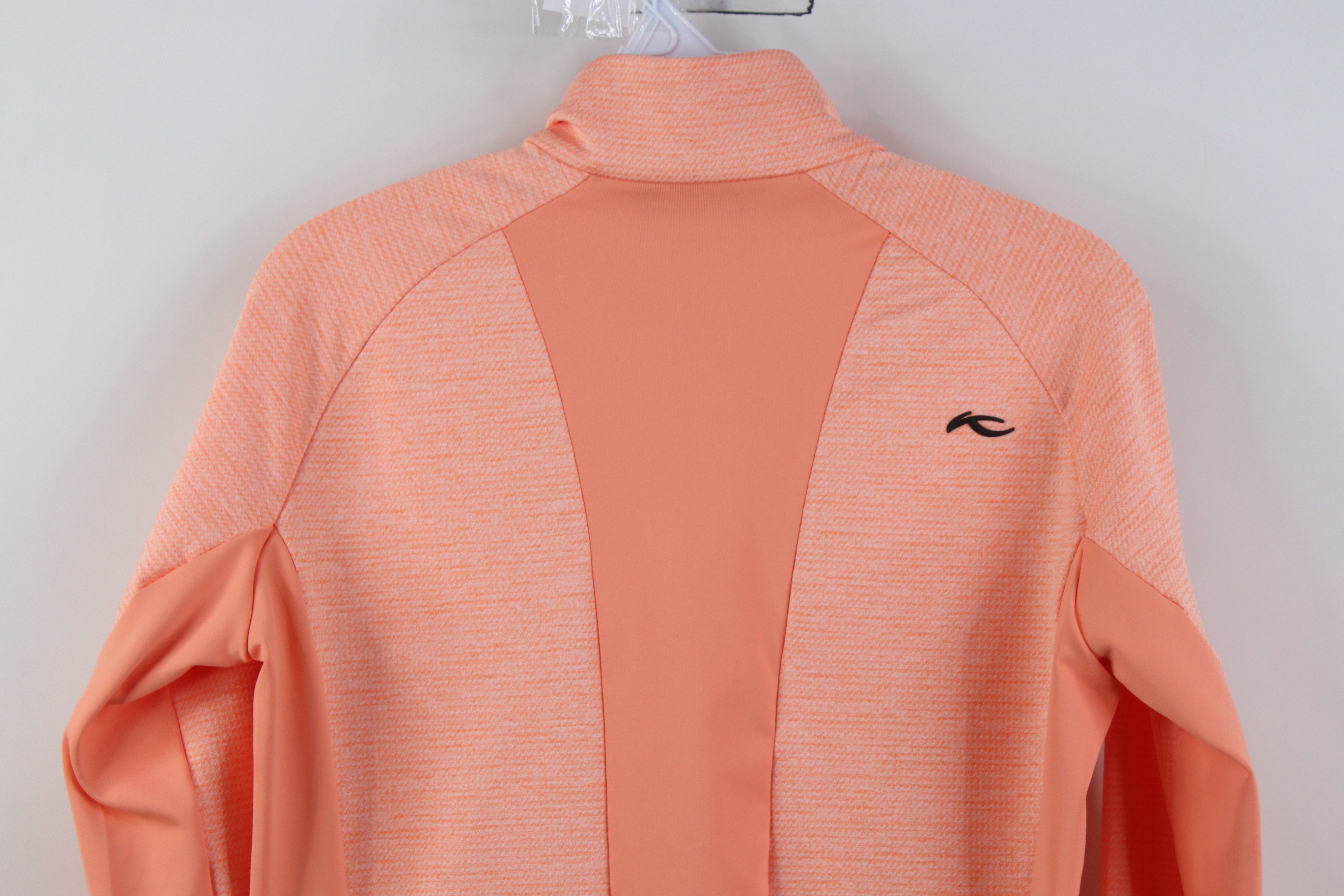 KJUS Kjus UPF 50 Knit Golf Golfing Full Zip Jacket Salmon Pink Size XS / US 0-2 / IT 36-38 - 13 Thumbnail