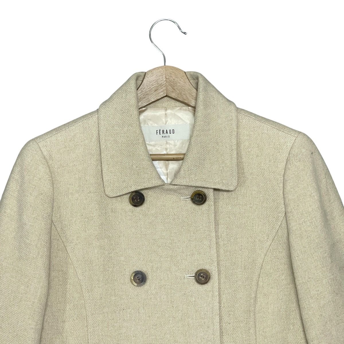 Louis Feraud Vintage Louis Feraud Paris Wool & Cashmere Peacoat Jacket Size S / US 4 / IT 40 - 8 Thumbnail