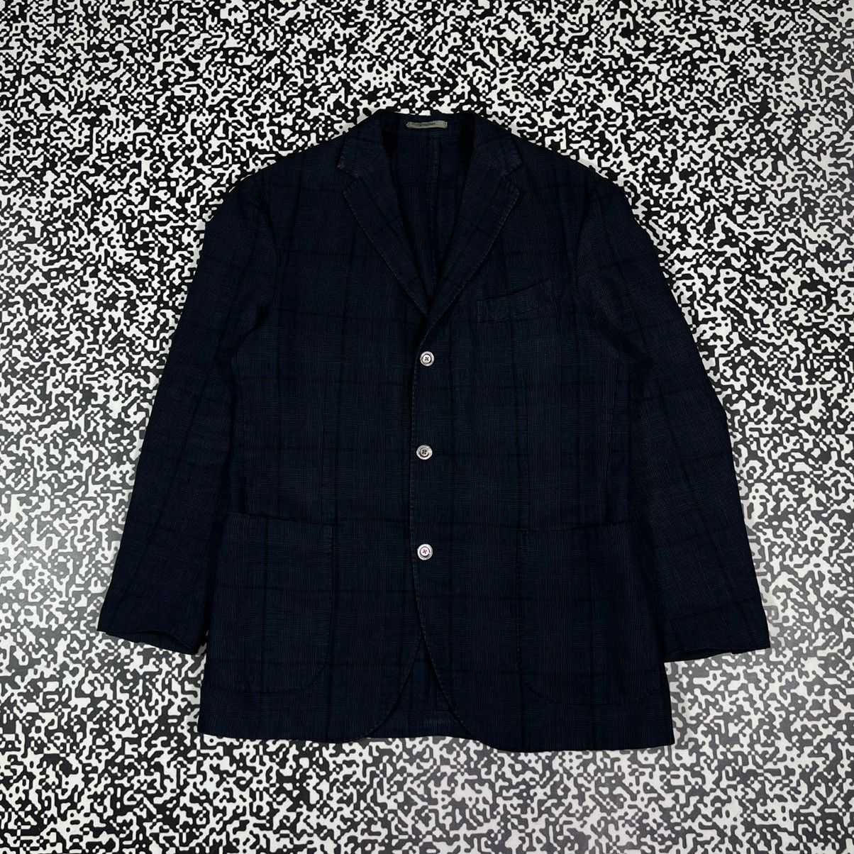 Boglioli BOGLIOLI K Jacket Linen Checked Blazer Luxury Casual Style Size 40R - 1 Thumbnail
