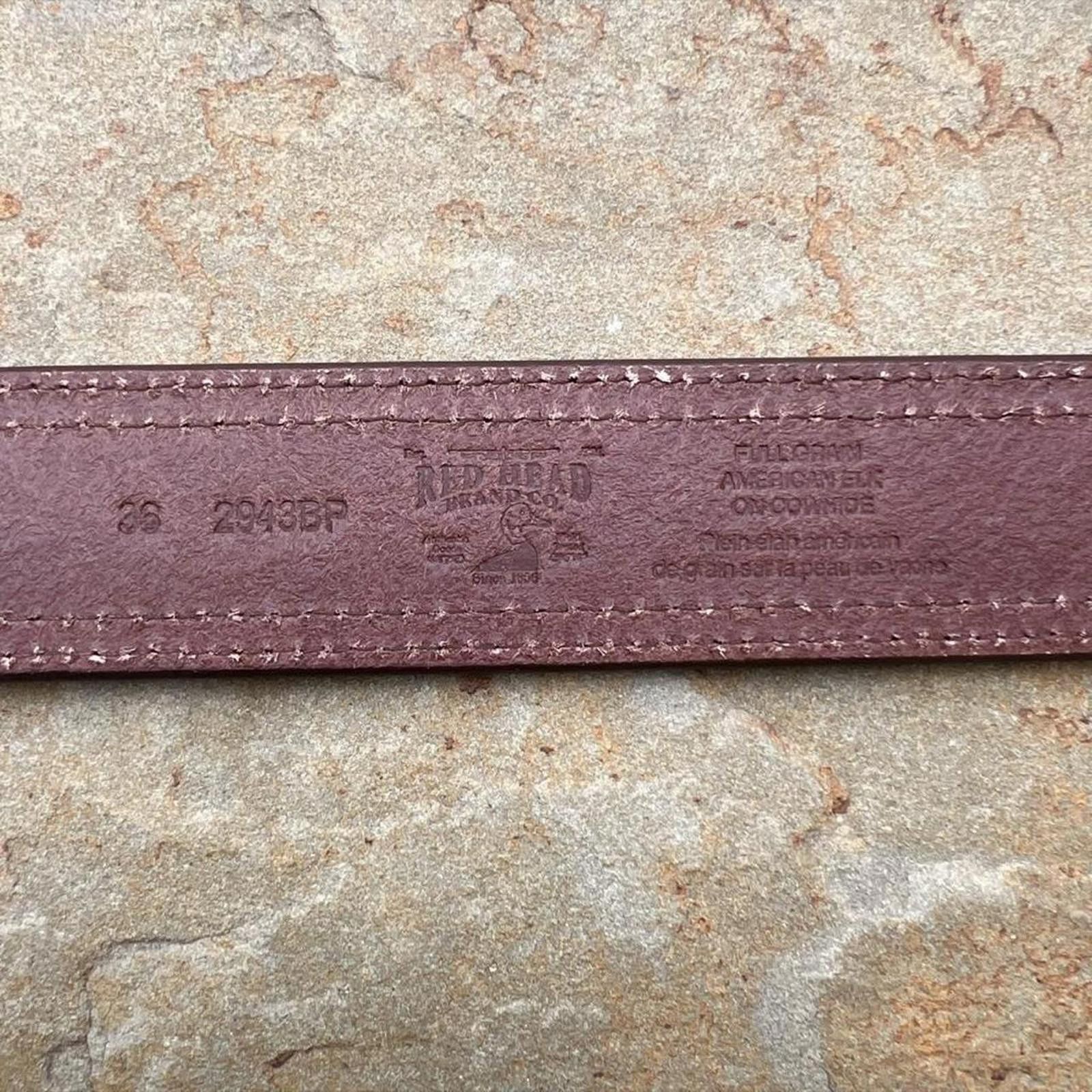 Other NWT Two Tone Dark Brown Soft Elk Leather Belt Size ONE SIZE - 6 Thumbnail