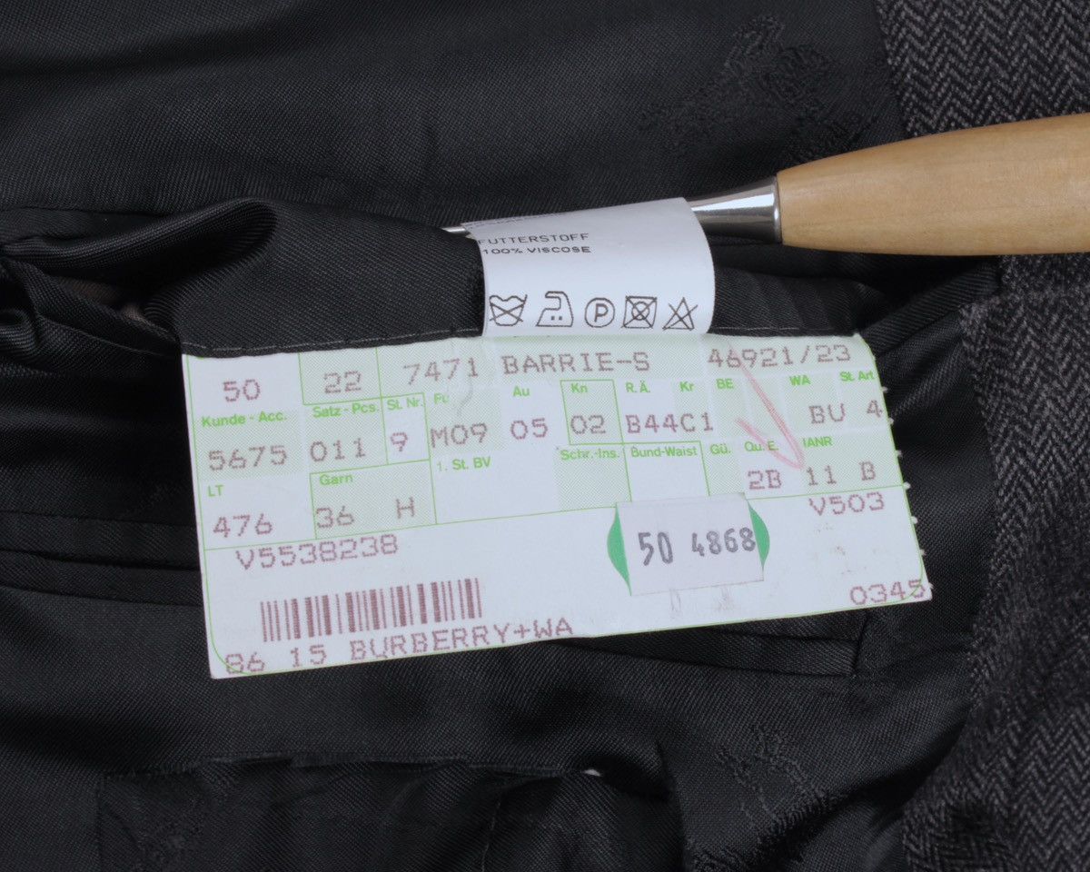 Burberry × Designer × Vintage BURBERRY Vintage Barrie-S Wool Cashmere Blend Plaid Blazer Size 50R - 22 Thumbnail