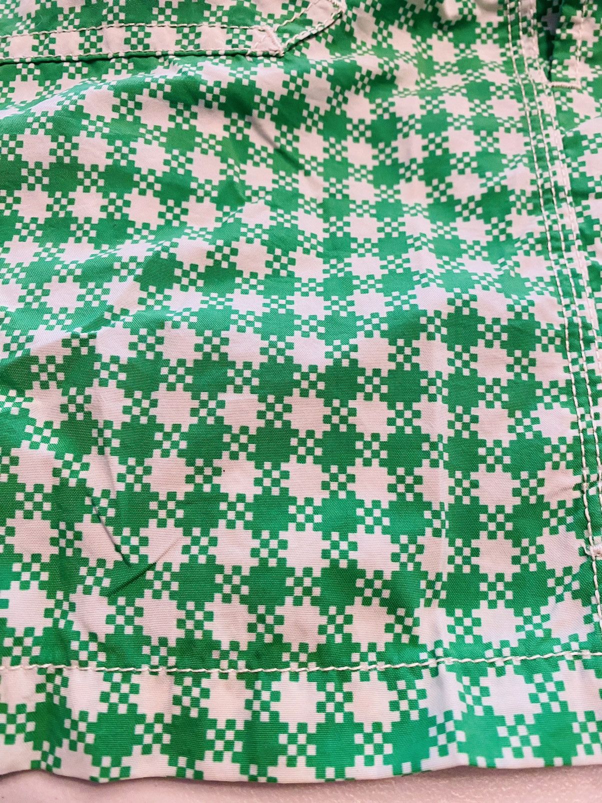 Kiton Kiton 🇮🇹 Green Gingham Check Logo Resort Swim Shorts Lg NWT Size US 36 / EU 52 - 5 Thumbnail