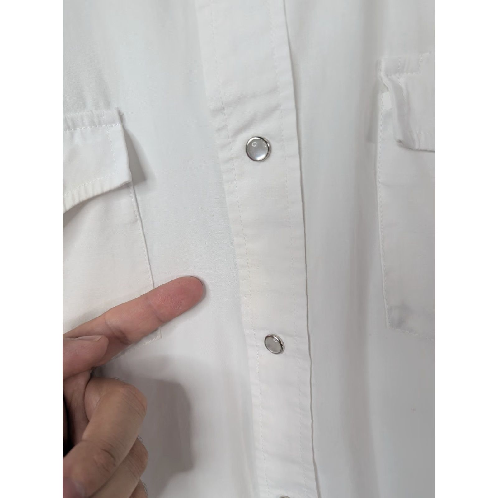 Vintage VINTAGE Pearl Shirt Men's M Short Sleeve Cowboy Embroidered White Cotton Polyester Blend Snap Button-Up Size US M / EU 48-50 / 2 - 5 Thumbnail