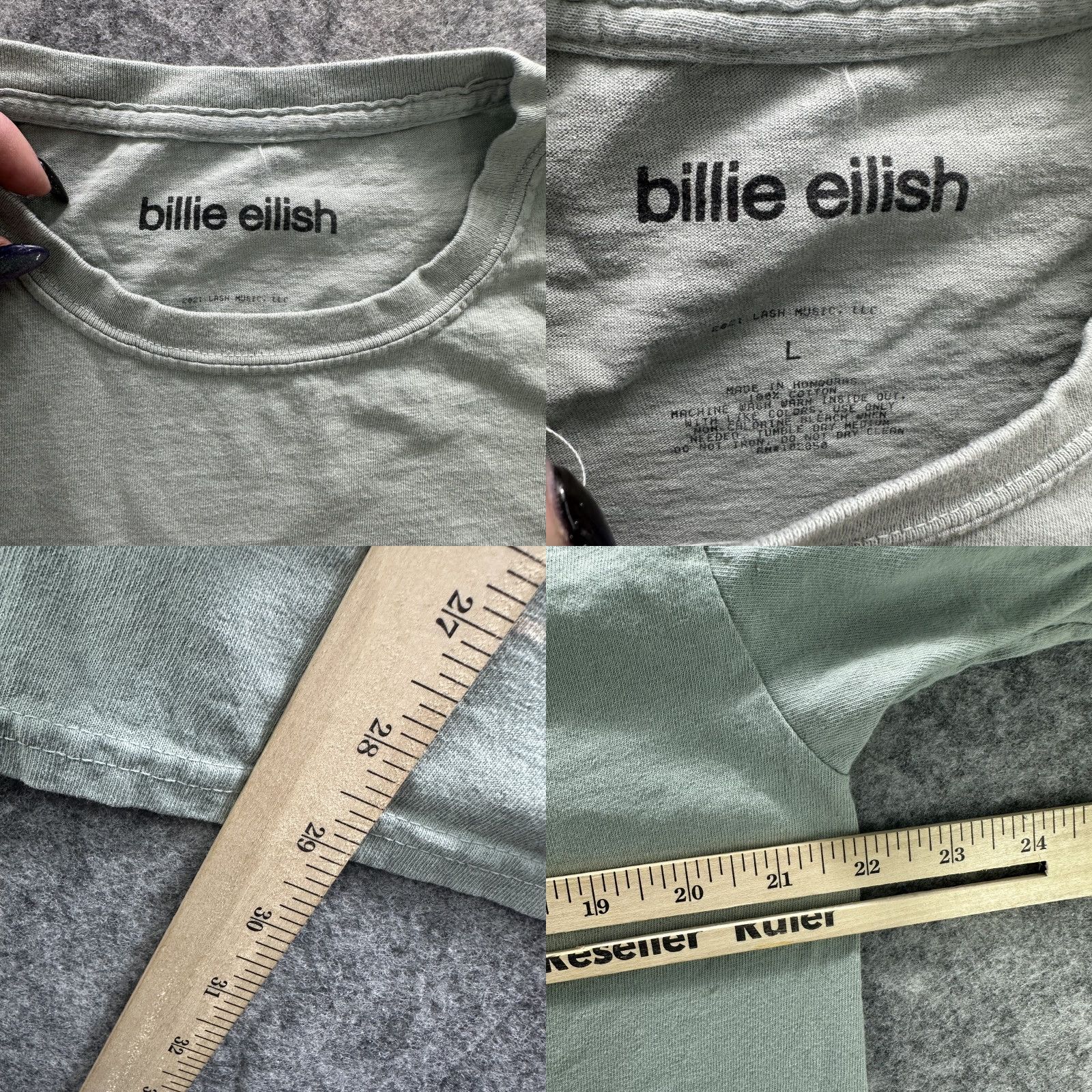 Vintage Billie Eilish Shirt Mens Large Happier Than Ever Album Tour T-Shirt 2021 Band Size US L / EU 52-54 / 3 - 8 Thumbnail