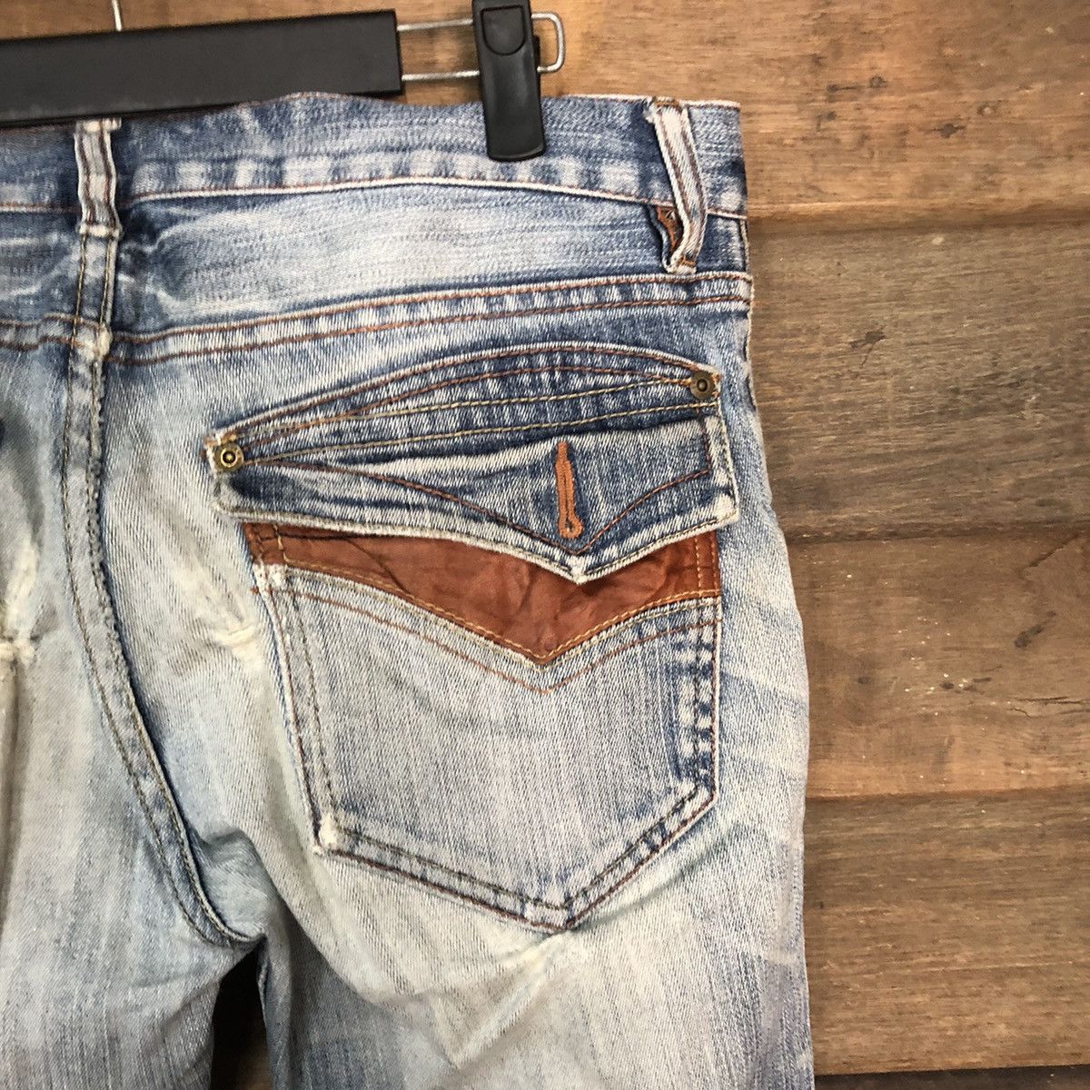 Japanese Brand Monsieur Nicole Blue Distressed Denim Pants #7330 Size 32" / US 10 / IT 46 - 17 Thumbnail
