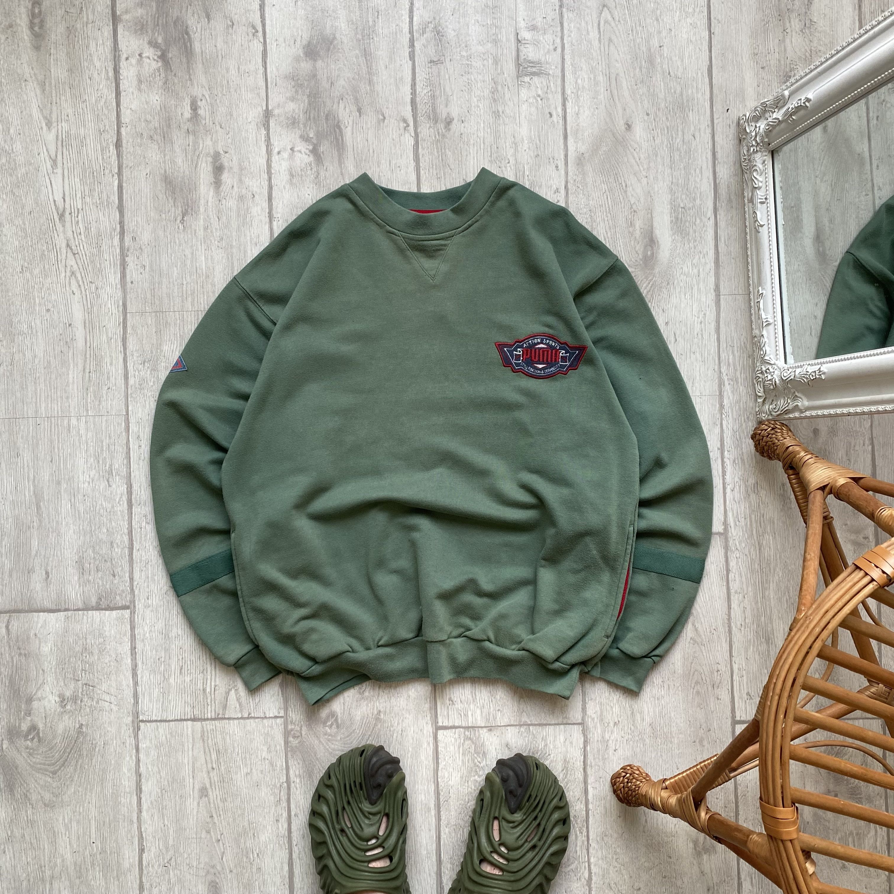 Puma Vintage 80s Puma Faded sweatshirt crewneck small logo Size US M / EU 48-50 / 2 - 1 Thumbnail