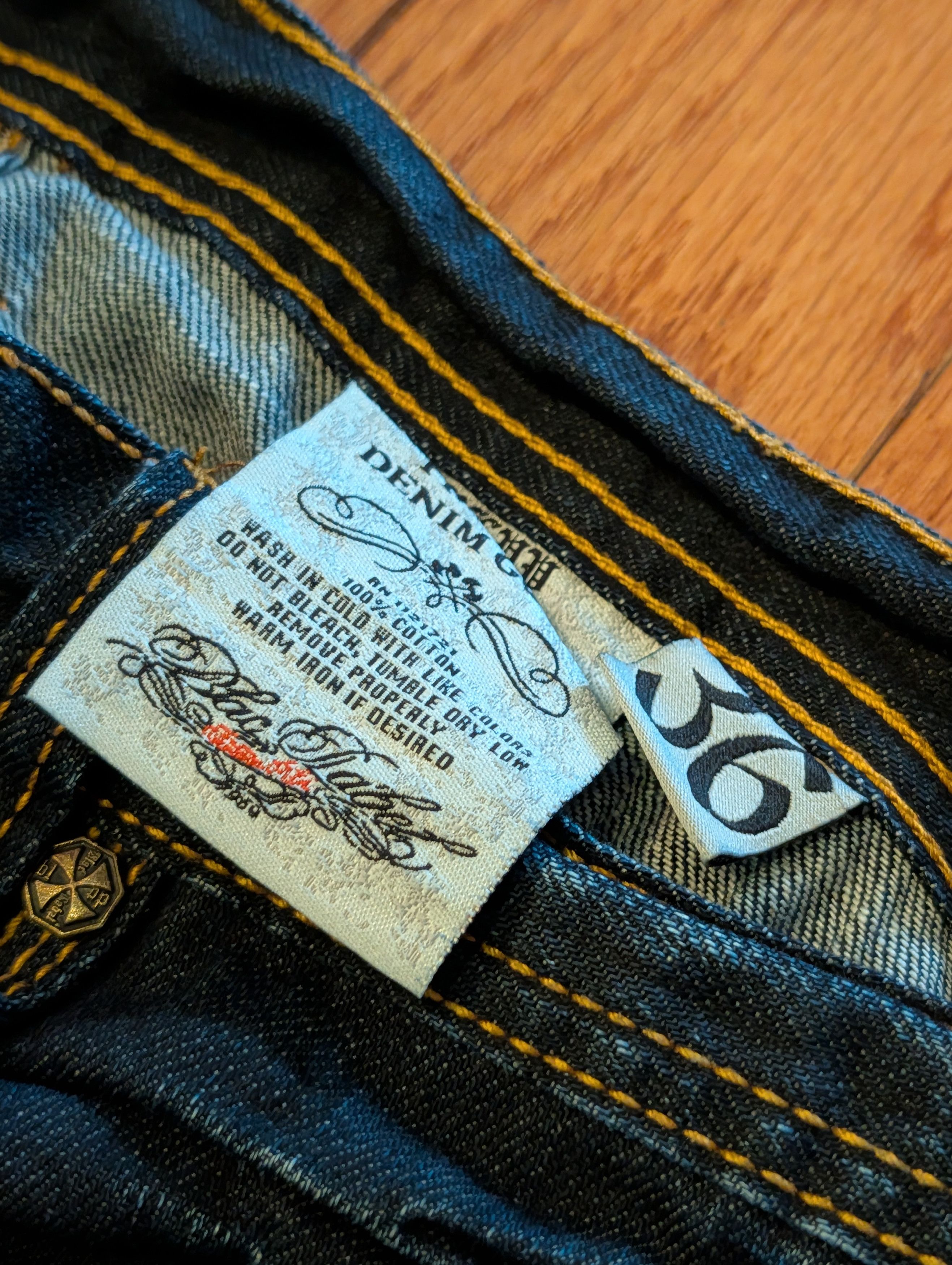 Black Label VTG Black Label Denim Jeans Relaxed Straight Leg Men's 36x34 Size US 36 / EU 52 - 9 Thumbnail