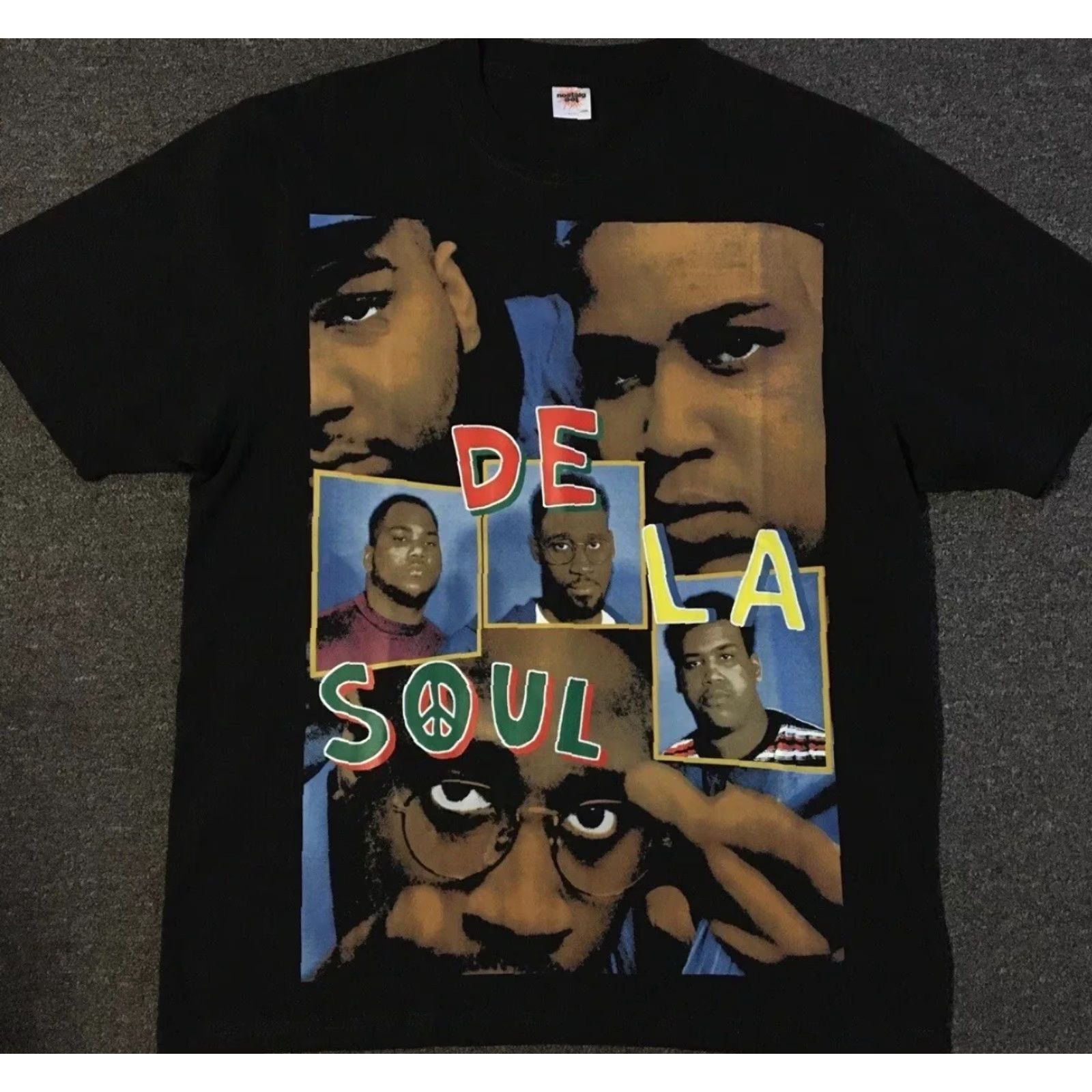 Vintage Nostalgtees De La Soul Modern Boot All Over Print Shirt XL Black Hip Hop Tee Concert 2pac 80s 90s Rap Tee Men Mens Size US XL / EU 56 / 4 - 2 Thumbnail