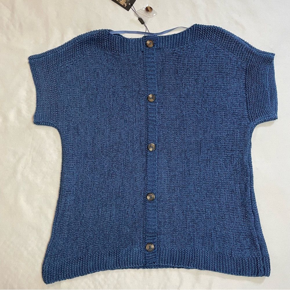 Other NWT New Cable & Gauge Knit Short Sleeve Denim Top Size M Size M / US 6-8 / IT 42-44 - 9 Thumbnail