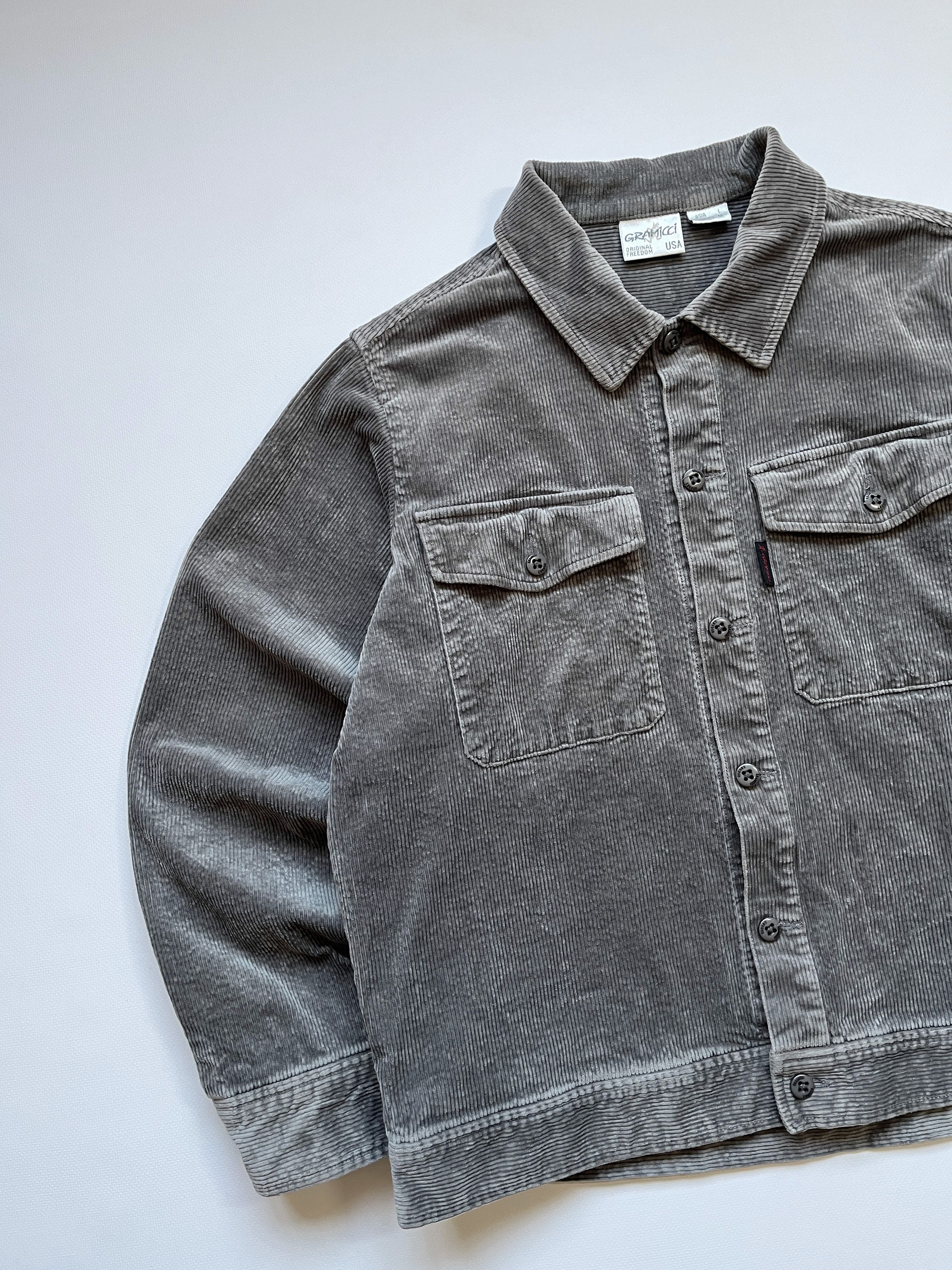 Gramicci Vintage Gramicci Corduroy Trucker Jacket Grey Size US M / EU 48-50 / 2 - 4 Thumbnail