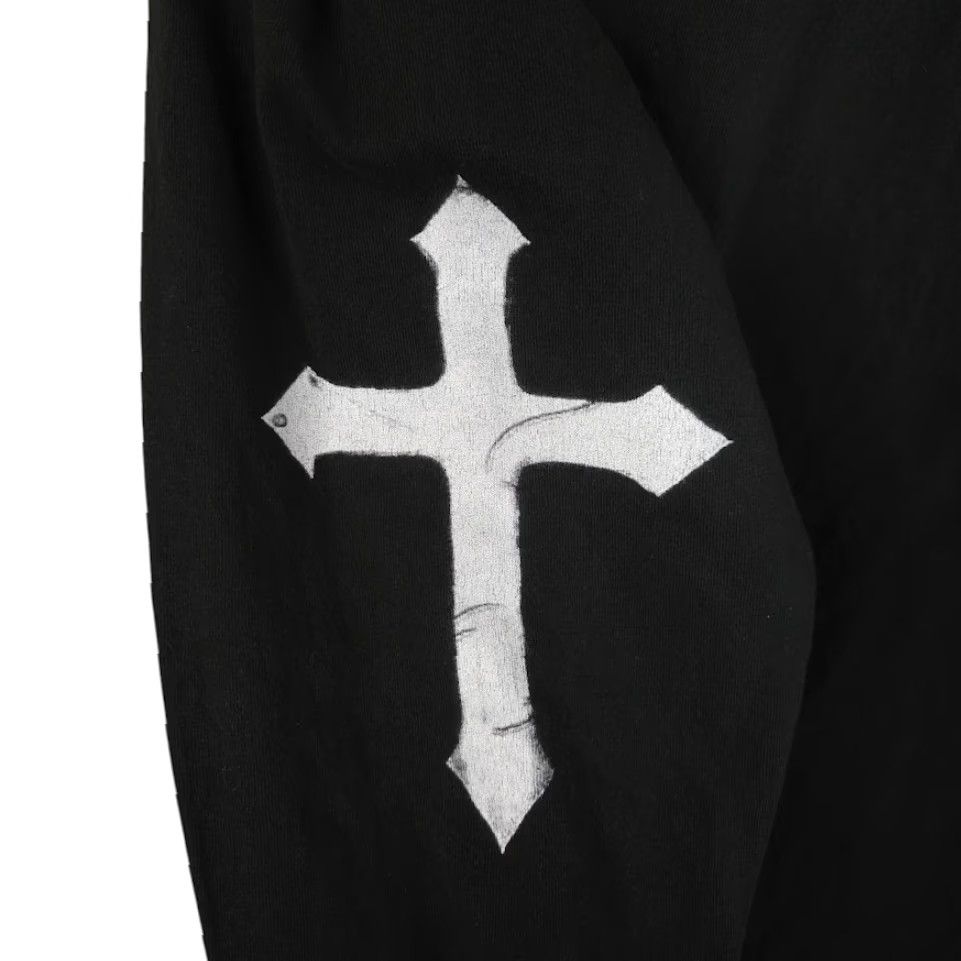 Vintage VINTAGE Dark Angel T Shirt Mens Large Black Devil Demon Horns Wings Cross Made In USA Size US L / EU 52-54 / 3 - 5 Thumbnail