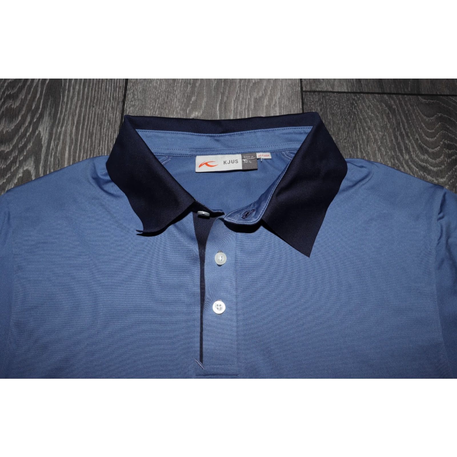 KJUS KJUS Polo Shirt Short Sleeve Golf SPANDEX Size L Blue Mens Size US L / EU 52-54 / 3 - 2 Thumbnail