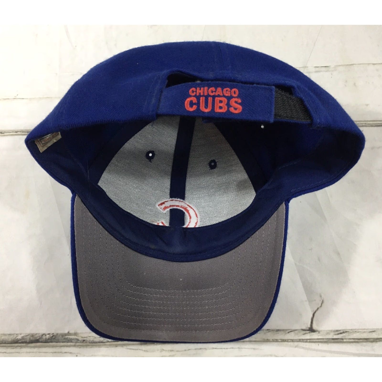 MLB VINTAGE Chicago Cubs MLB Blue Adjustable Hat Cap Twin Enterprises EUC Size ONE SIZE - 4 Thumbnail
