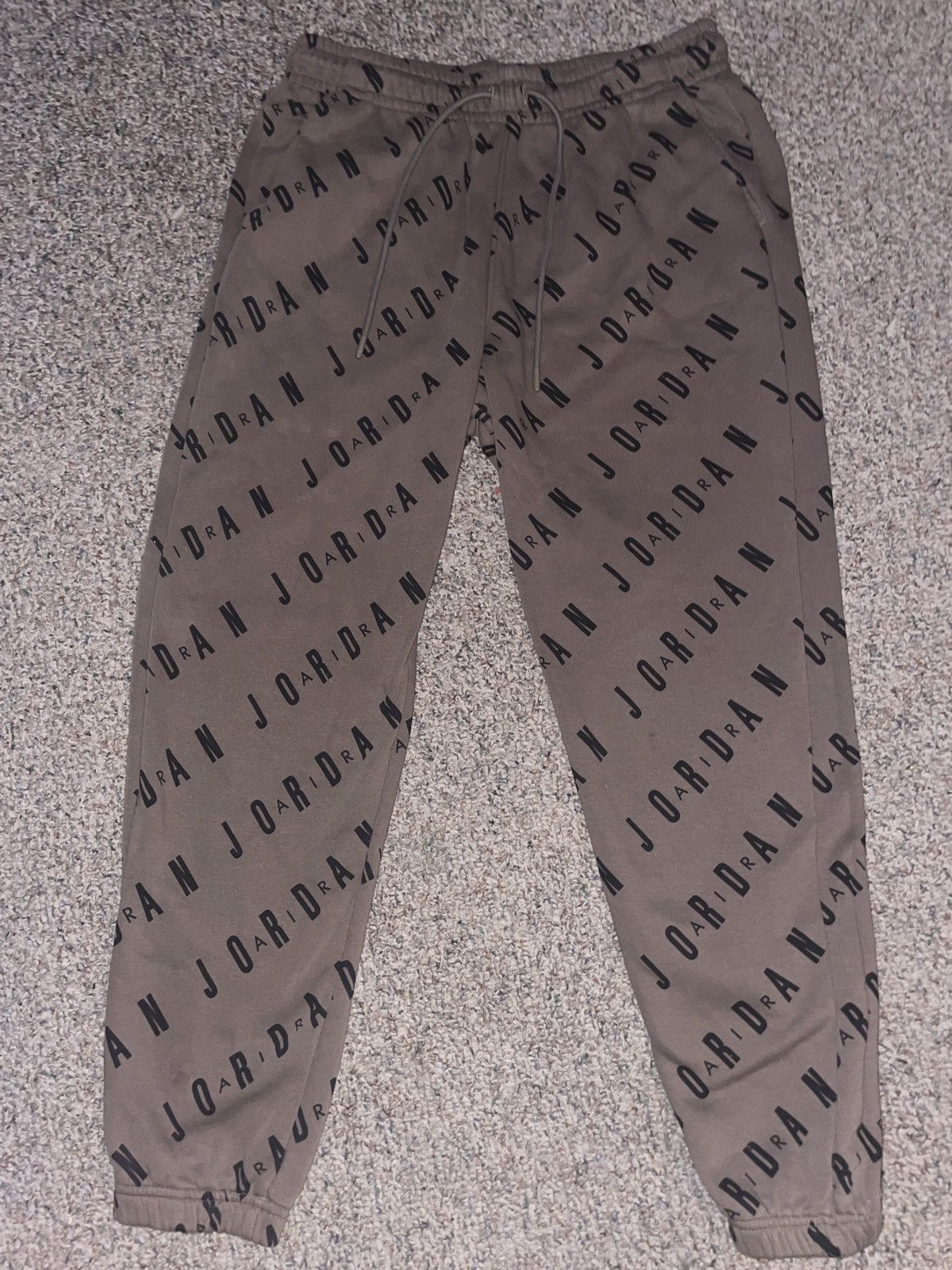Jordan Brand × Nike Brown Air Jordan Logo Sweatpants / Joggers Size US 34 / EU 50 - 1 Thumbnail