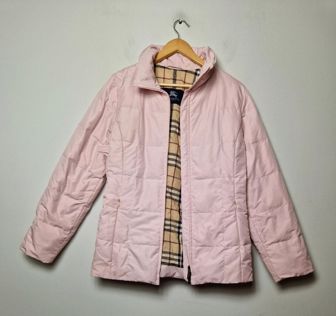 Burberry pastel pink vintage puffer jacket y2k archive
