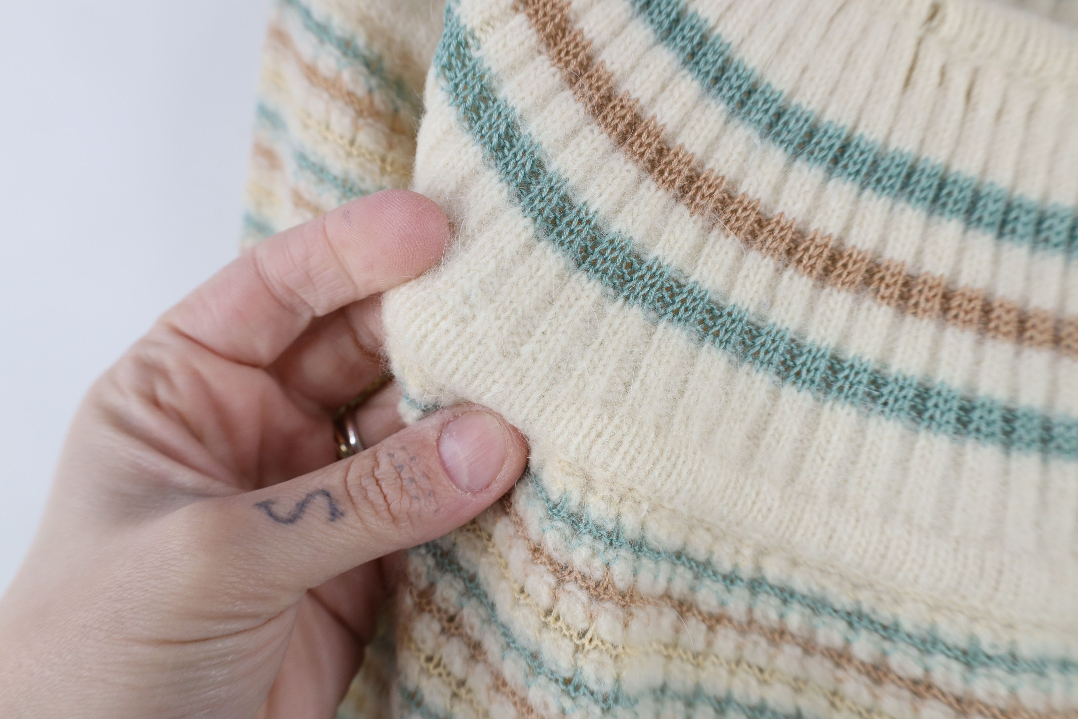 Vintage Vintage 70s Mid Century Modern MCM Lambswool Sweater Pastel Size M / US 6-8 / IT 42-44 - 7 Thumbnail