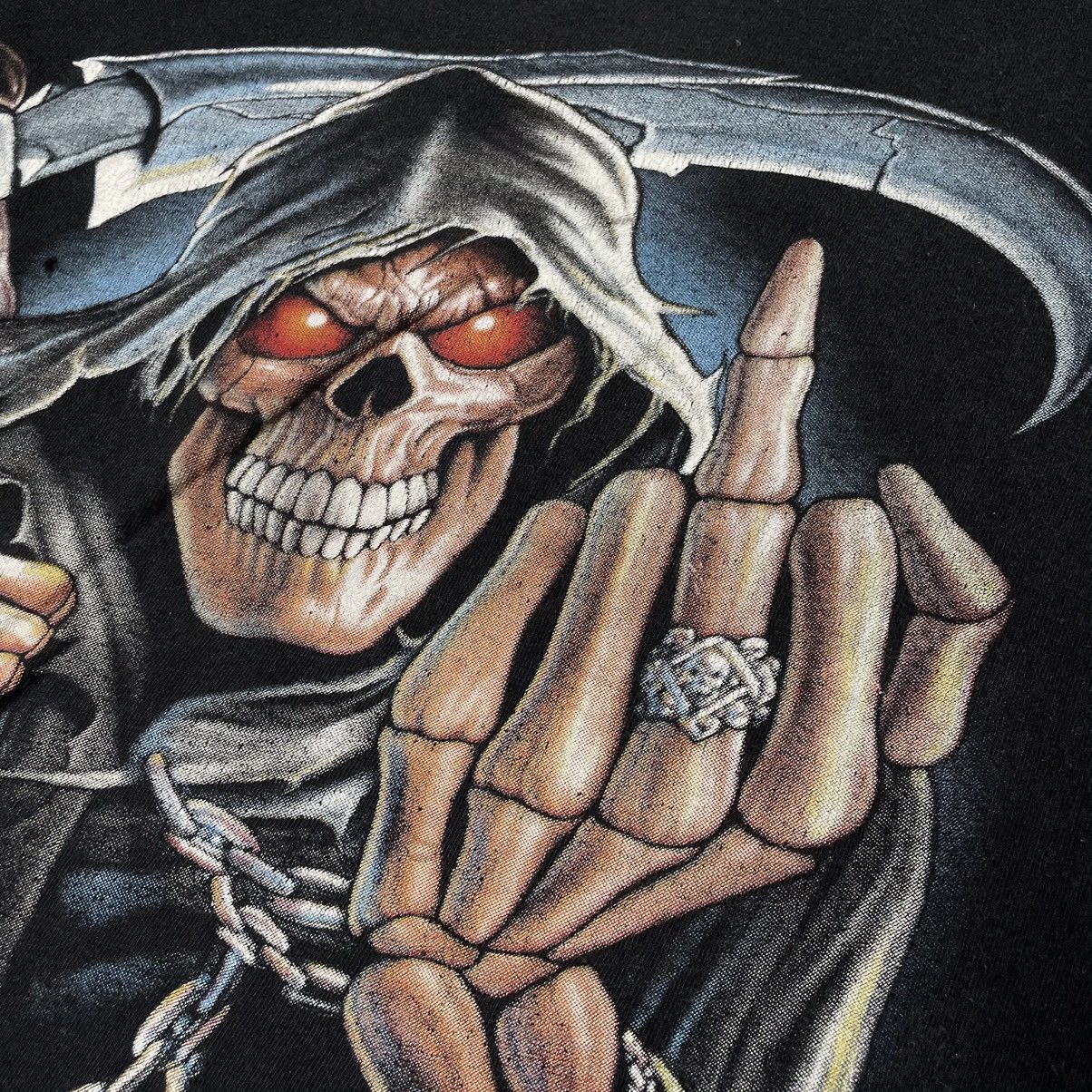 Vintage Vintage 90s Horror Skeleton Graphic Tee Grunge Streetwear S Size US S / EU 44-46 / 1 - 5 Thumbnail