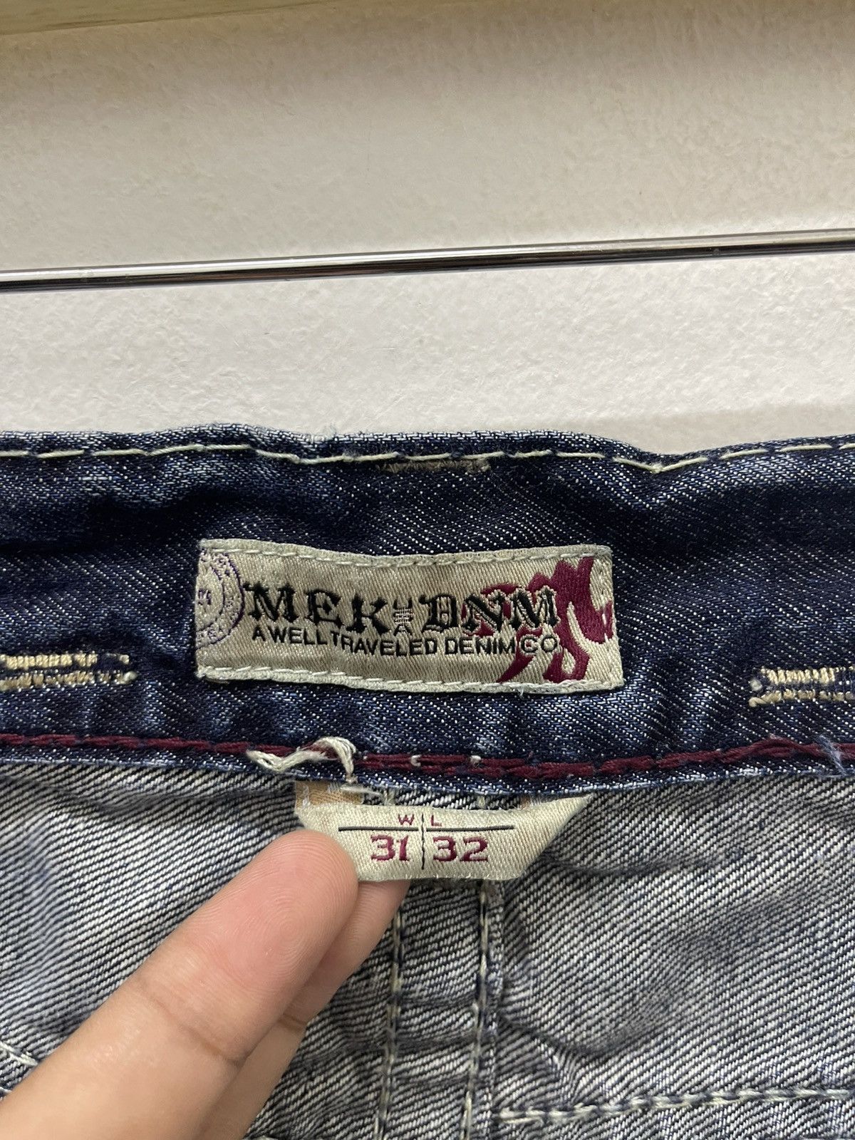 Mek Denim Rare Vintage MEK DENIM Affliction y2k Style Bootcut Flare Size US 31 - 14 Thumbnail