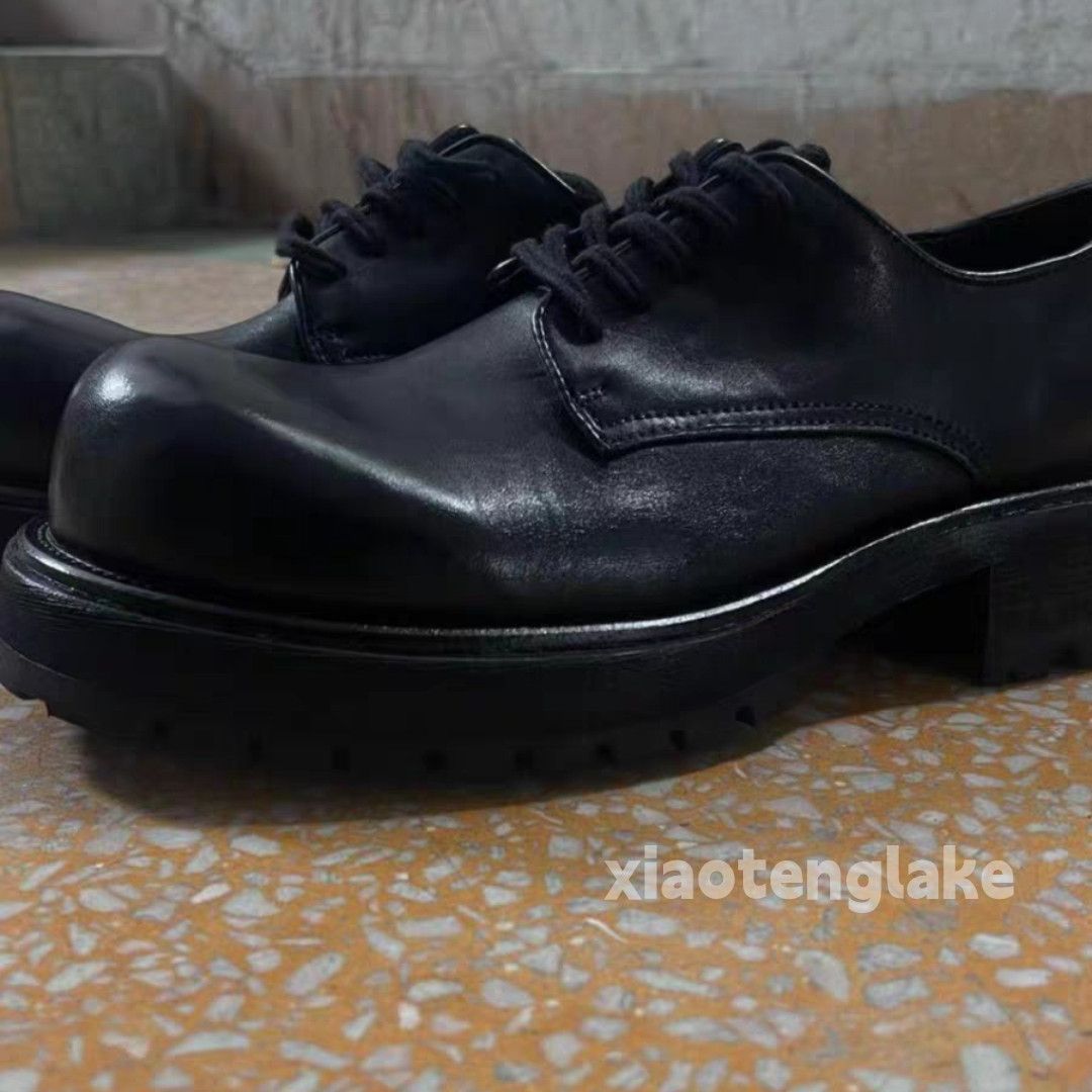 Vintage Utility punk yuppie grunge big head thick sole derby shoes Size US 11 / EU 44 - 4 Thumbnail