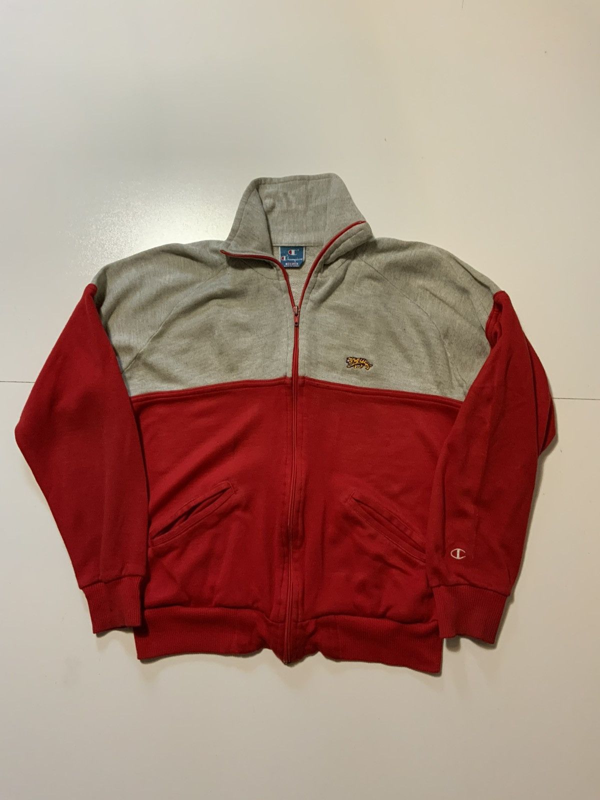 Champion Vintage 80s Champion Tiger Embroidered Full Zip Track Jacket Size US M / EU 48-50 / 2 - 1 Thumbnail