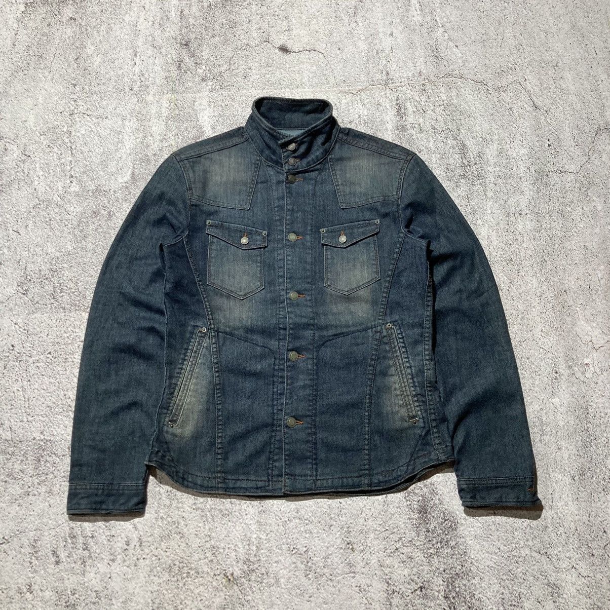 Nicole Club 2000s Nicole Club For Men Biker Denim Jacket Blue Indigo Size US M / EU 48-50 / 2 - 1 Thumbnail
