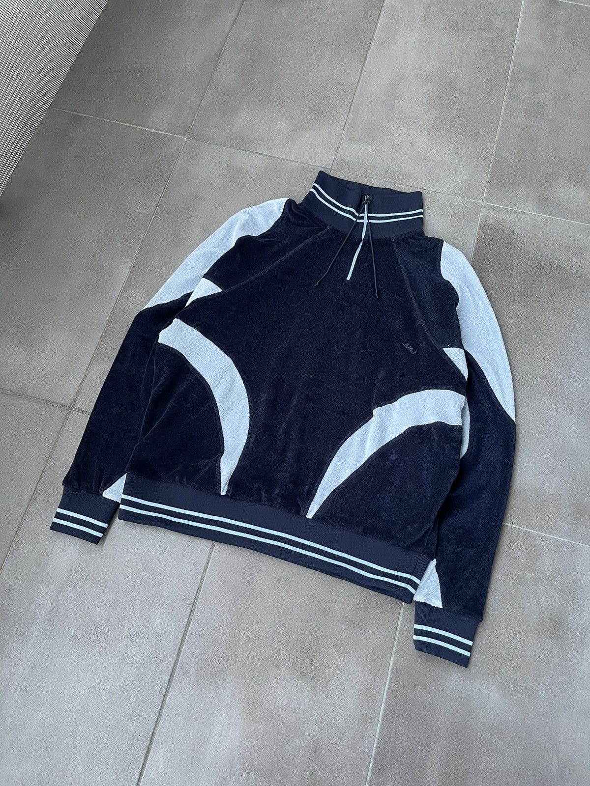 Saul Nash !DS! SS23 Saul Nash Navy Paneled Sweatshirt Size US L / EU 52-54 / 3 - 7 Thumbnail
