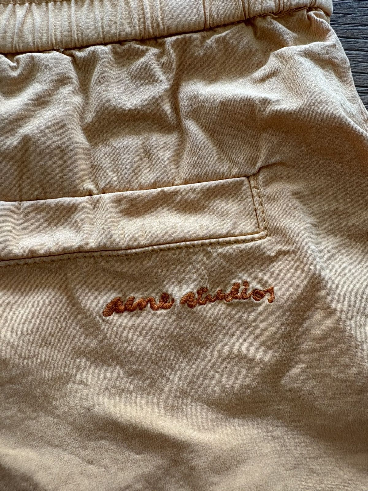 Acne Studios Pastel Orange Twill Embroidered Shorts Size US 32 / EU 48 - 3 Thumbnail