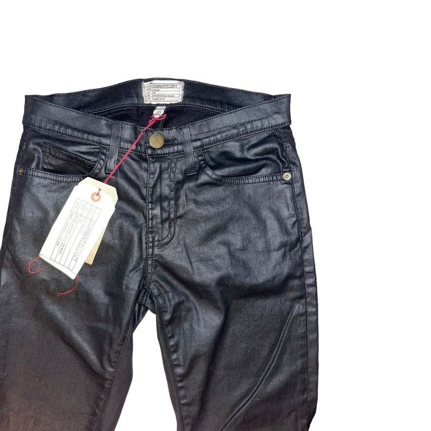 Current/Elliot Current/Elliott The Fling Black Coated Boyfriend Jeans 23 Size 23" - 4 Thumbnail