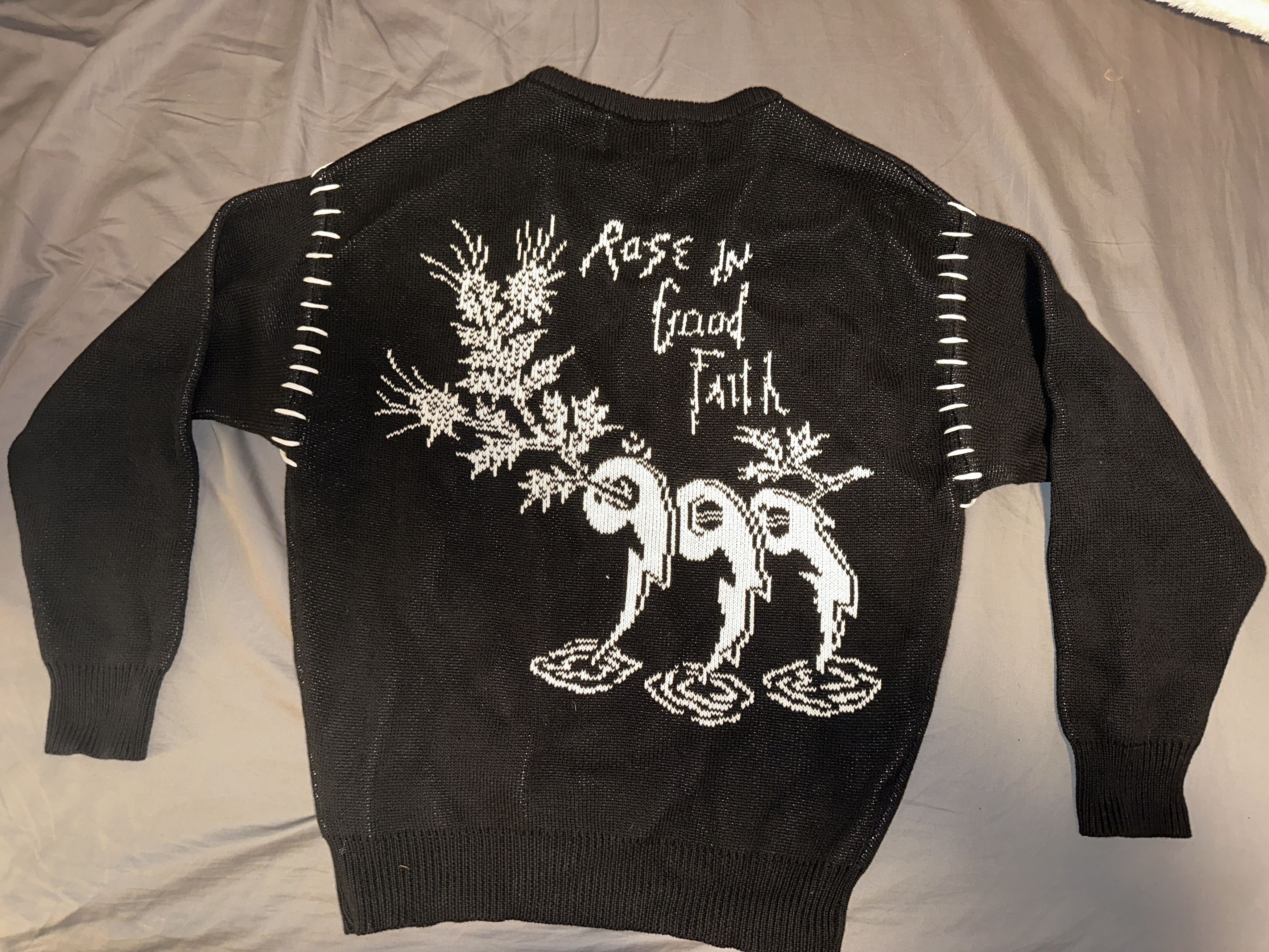 999 Club Rose in Good Faith x 999 Club Hand Stitched Rare Sweater Size US M / EU 48-50 / 2 - 2 Thumbnail