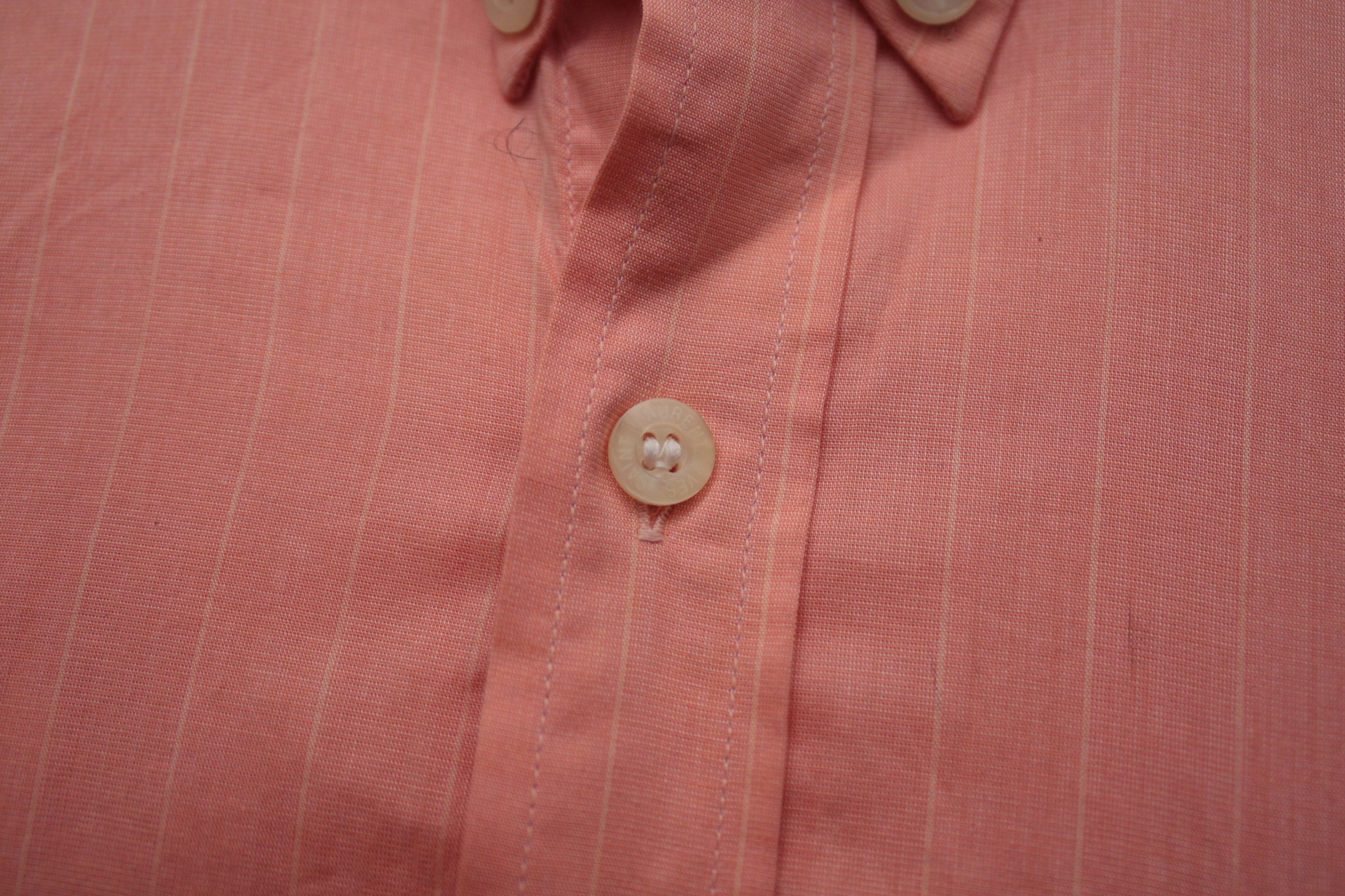 Yves Saint Laurent Yves Saint Laurent Vintage Short Sleeve Peachy Shirt Size US L / EU 52-54 / 3 - 6 Thumbnail