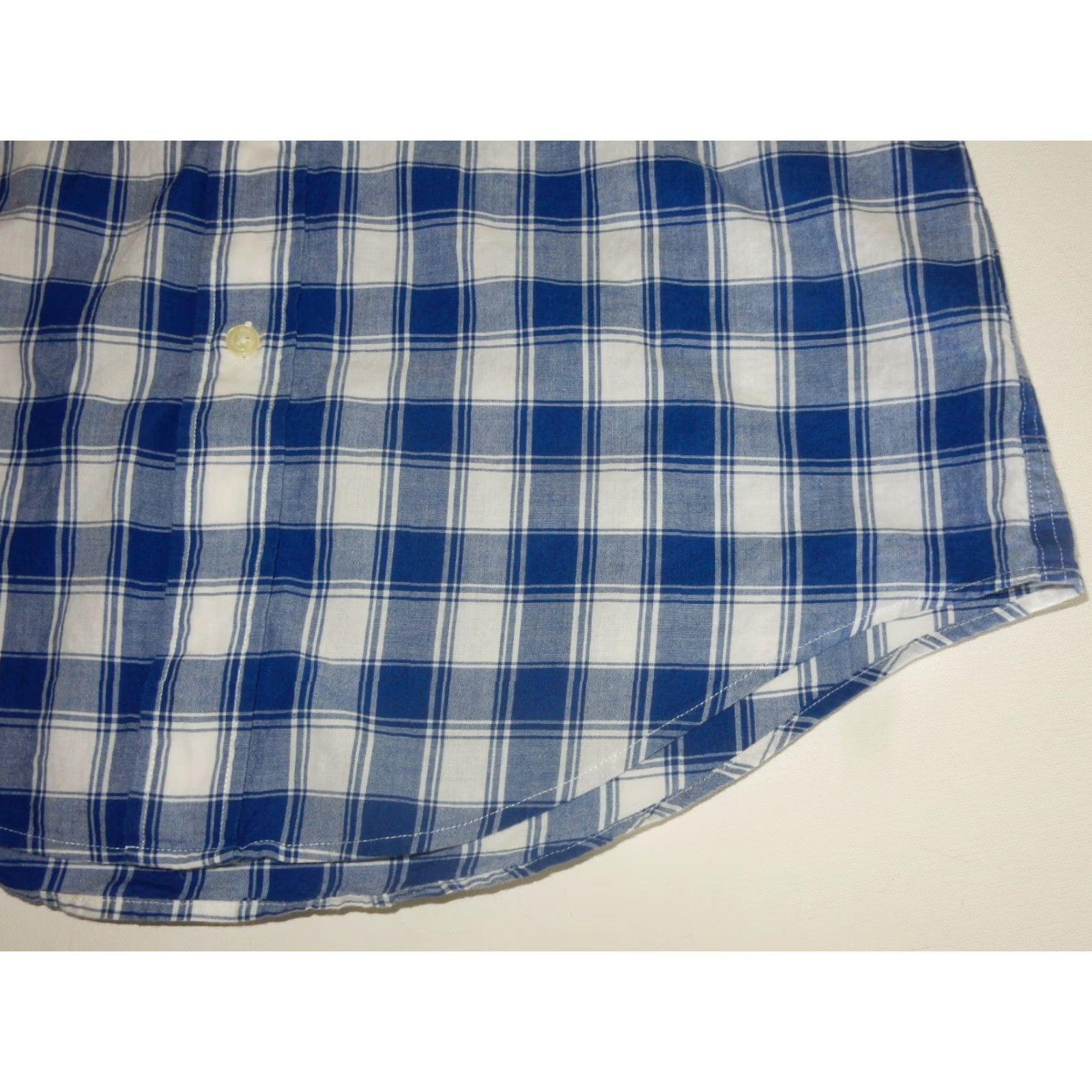 Brooks Brothers BROOKS BROTHERS Plaid Button-Up Shirt Men's Short Sleeve Size M Blue Size US M / EU 48-50 / 2 - 2 Thumbnail