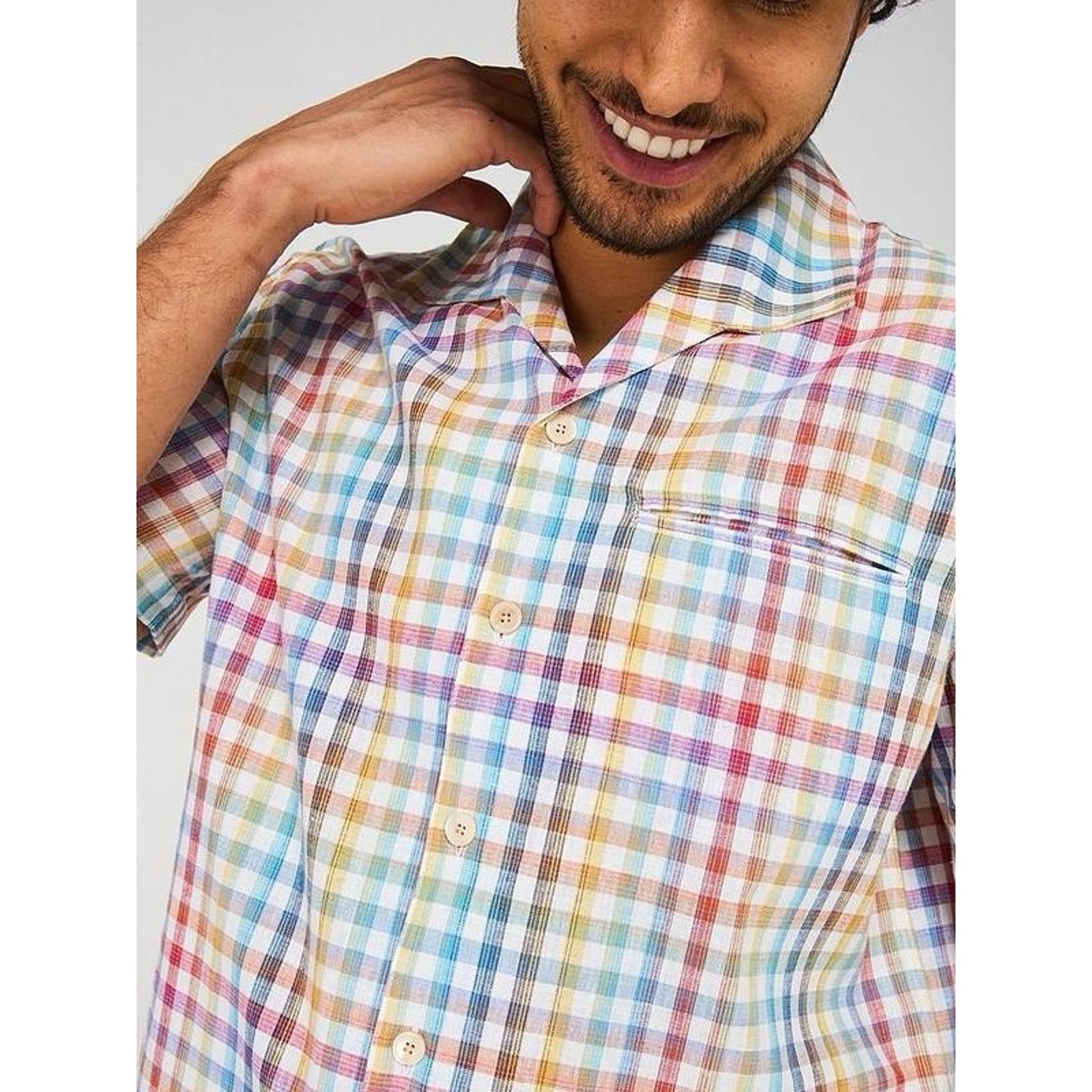 Paul Smith NWT $175 PAUL SMITH Multi Checked Short Sleeve Shirt Small Size US S / EU 44-46 / 1 - 5 Thumbnail