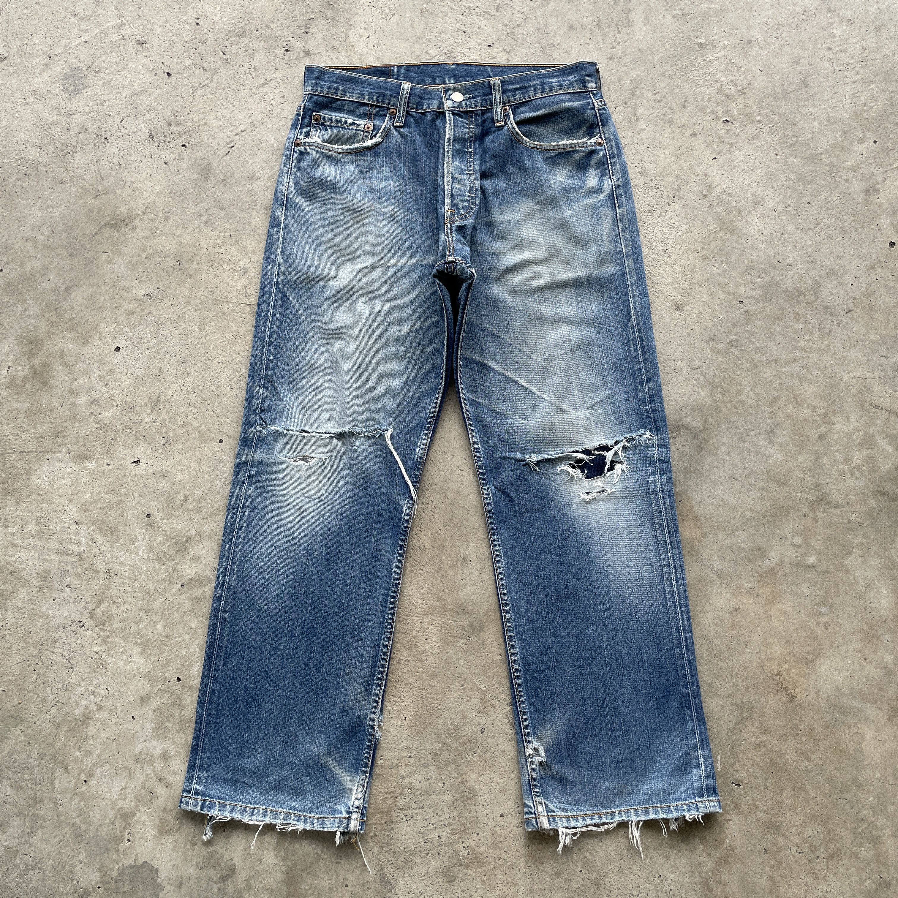 Levi's W31💥 Vintage Levi’s 501 Faded Jeans Distressed Denim Pants Size US 31 - 2 Thumbnail