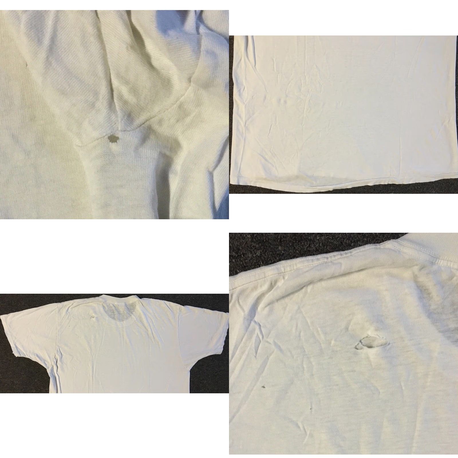 Vintage VINTAGE 90s Faded Distress Shirt XL White Grunge Biker Punk Skate Surf Trucker Army PE 80s Shirt Mens XL White 90s Distressed Grunge Biker Punk Size US XL / EU 56 / 4 - 8 Thumbnail